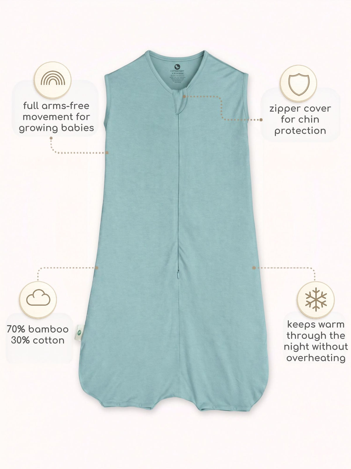 bamboo sleeping bag with foot opening