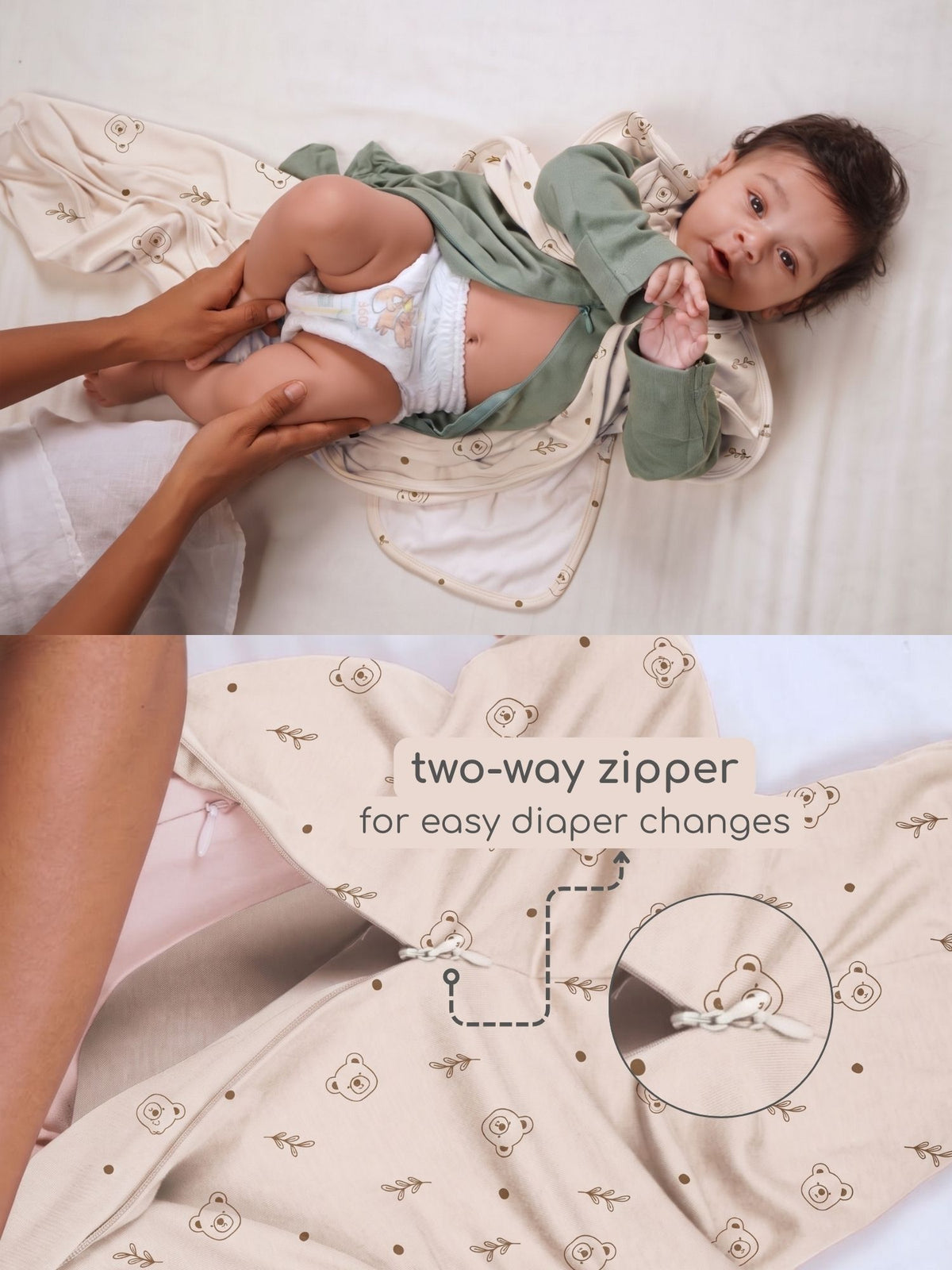 bamboo SNUGZIE™ 3 arms position swaddle pod