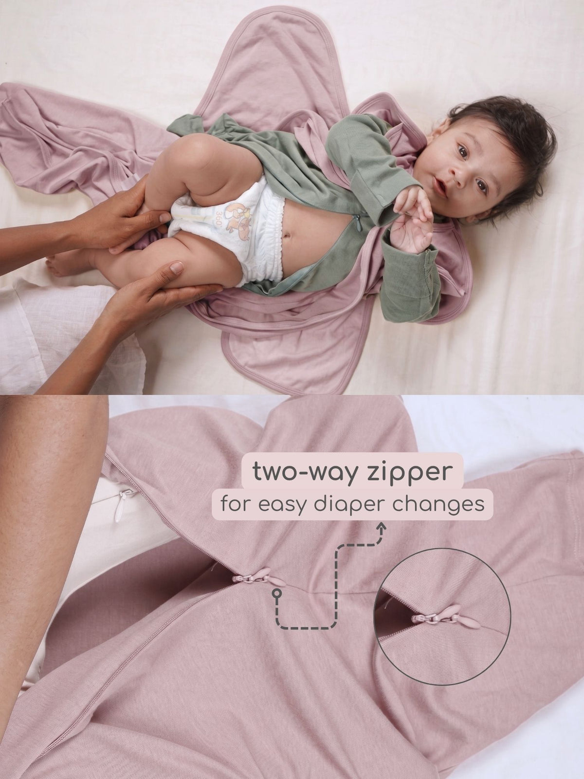 bamboo SNUGZIE™ 3 arms position swaddle pod