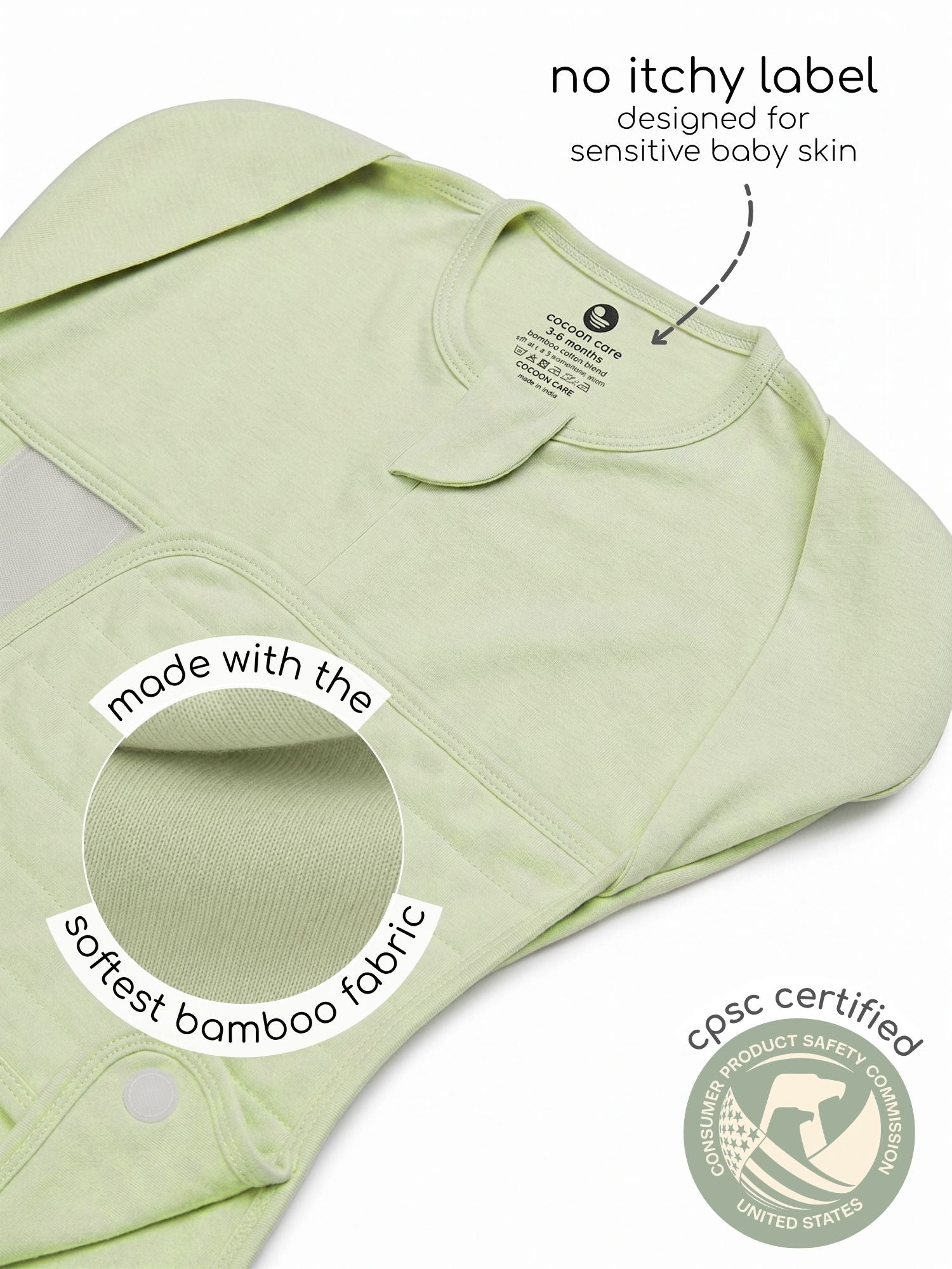 bamboo SNUGZIE™ 3 arms position swaddle pod