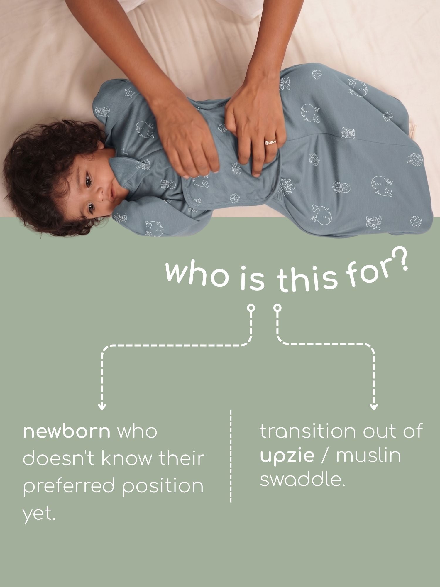 bamboo SNUGZIE™ 3 arms position swaddle pod