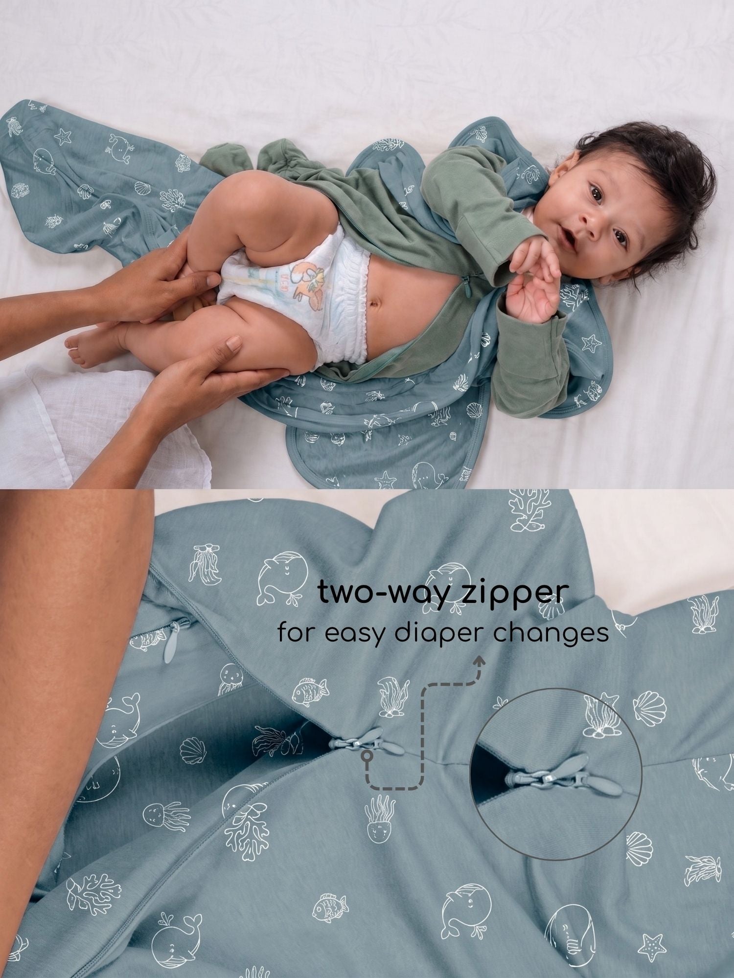 bamboo SNUGZIE™ 3 arms position swaddle pod