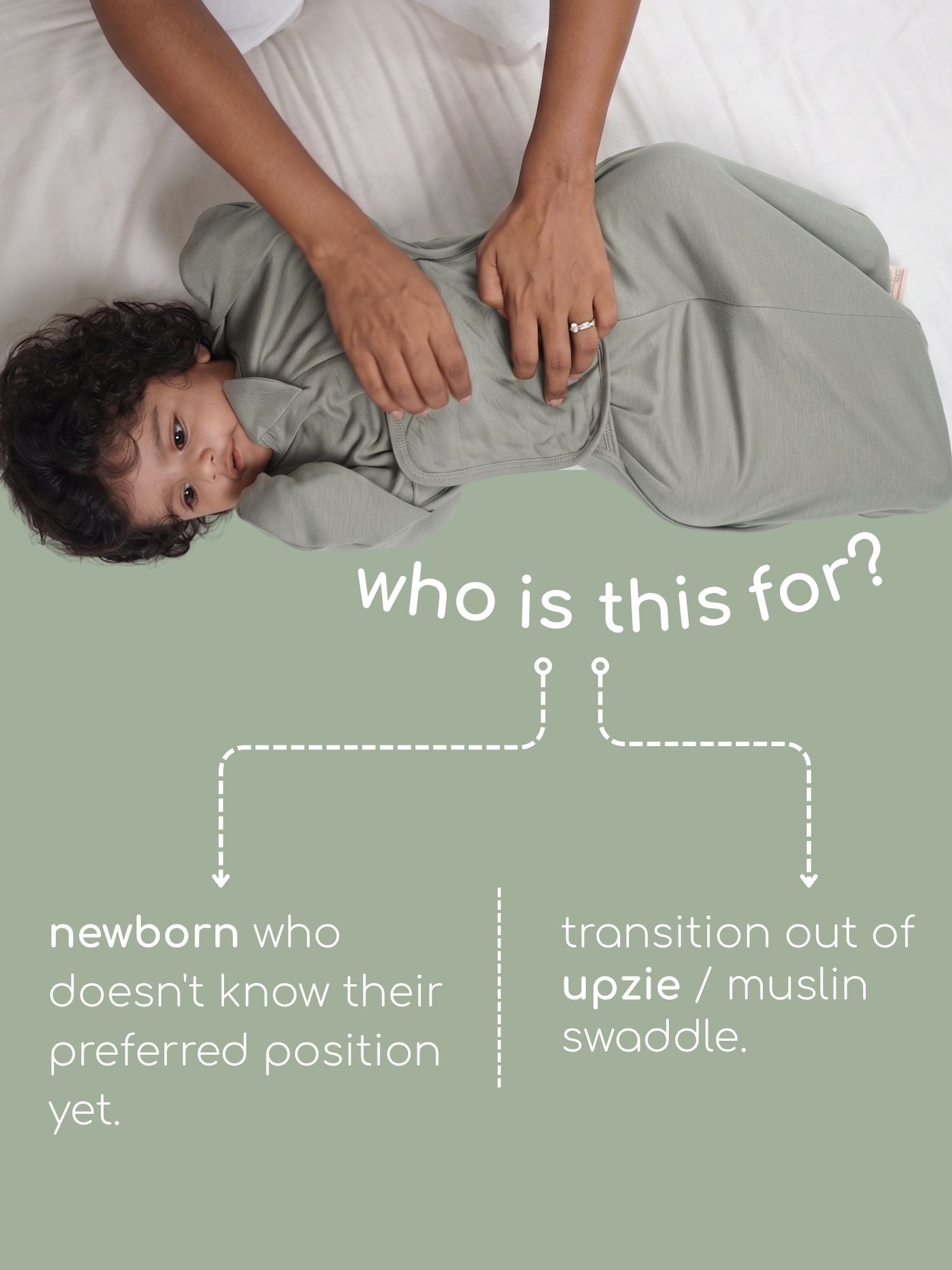 bamboo SNUGZIE™ 3 arms position swaddle pod