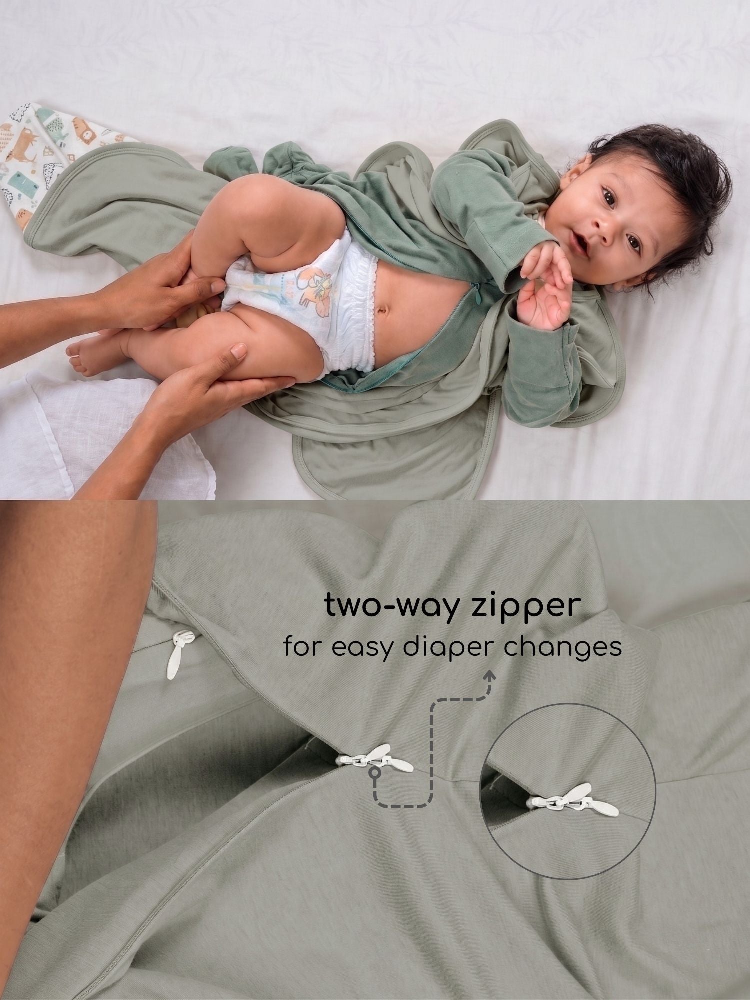 bamboo SNUGZIE™ 3 arms position swaddle pod