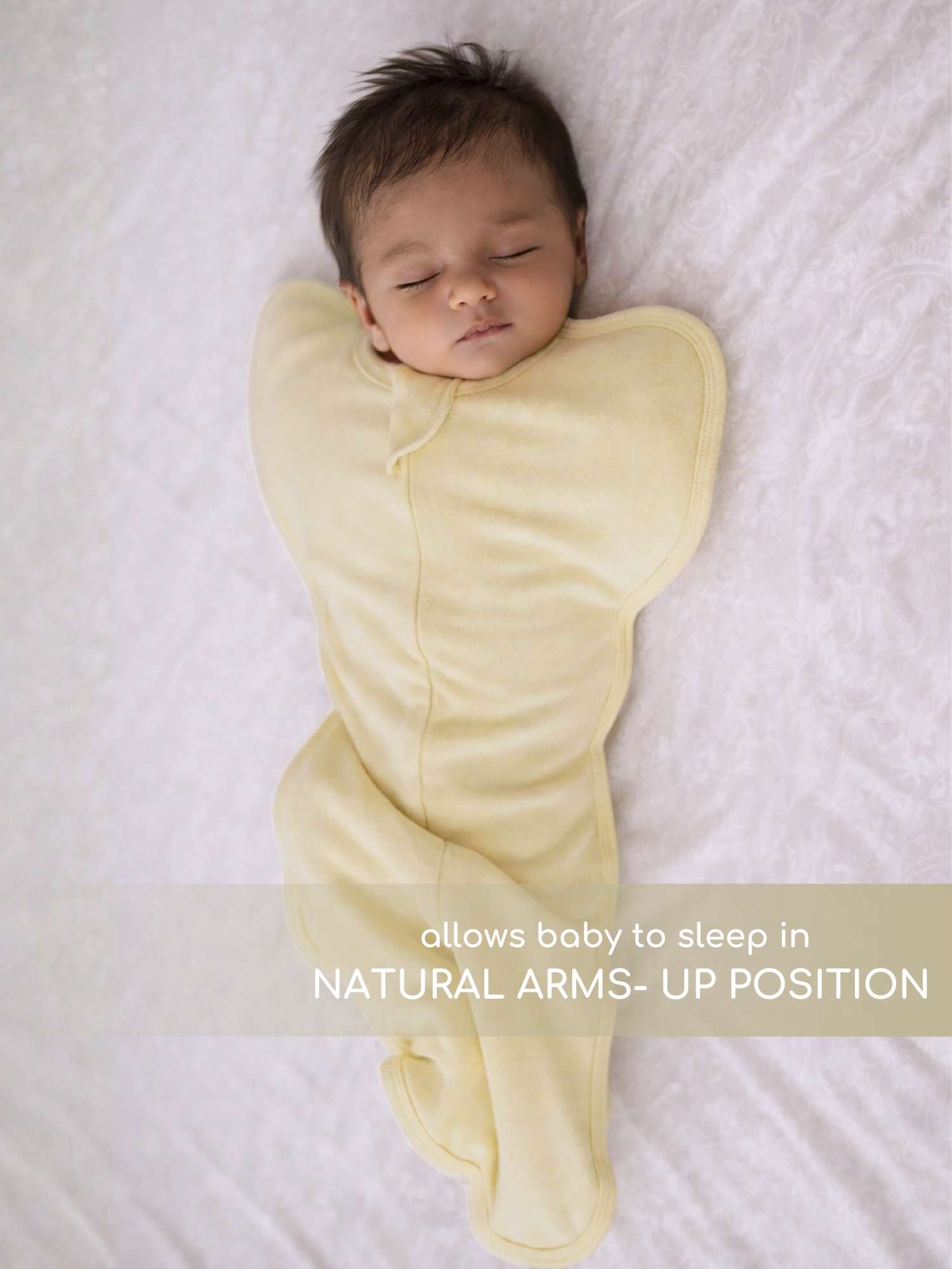 bamboo hands up swaddle pod for baby
