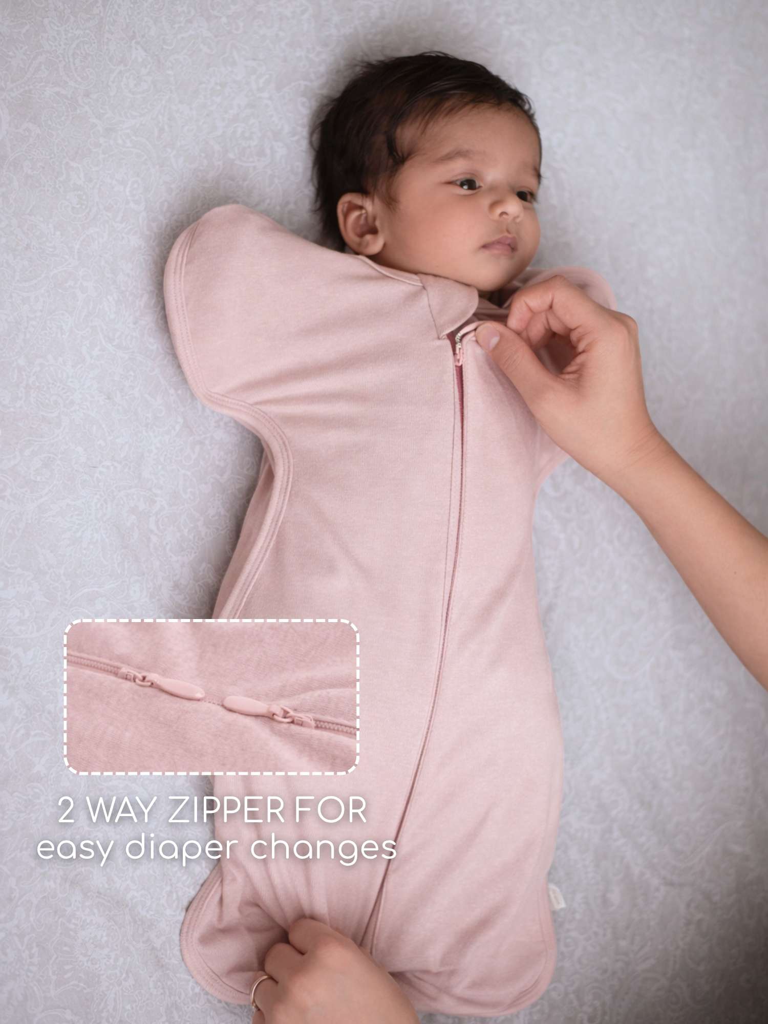 bamboo hands up swaddle pod for baby