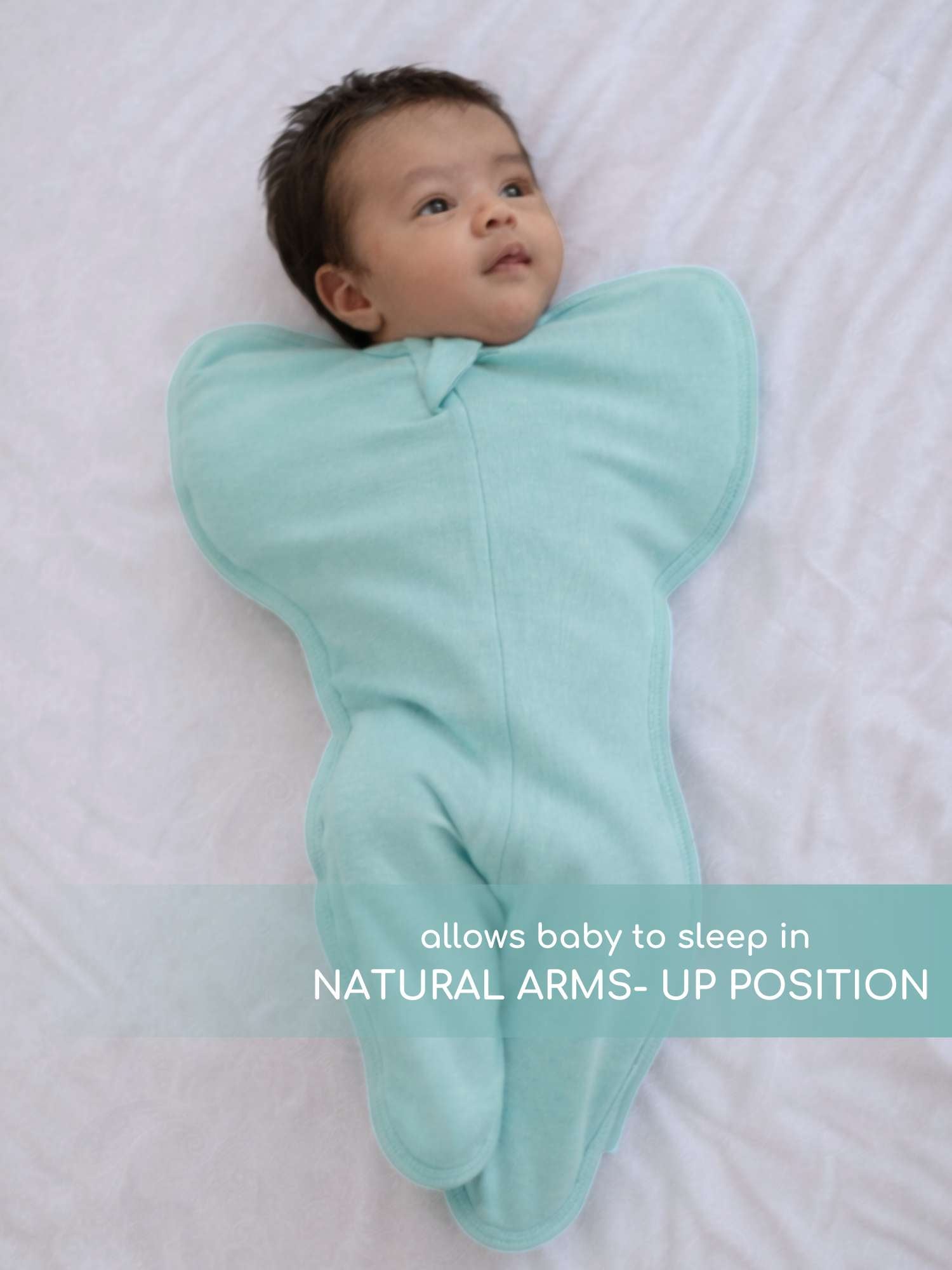 bamboo hands up swaddle pod for baby