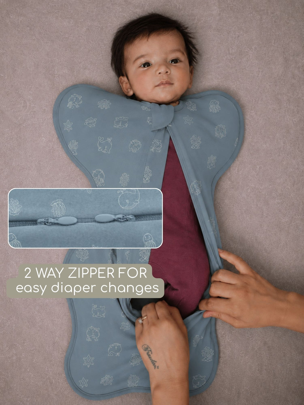 bamboo UPZIE™ swaddle pod