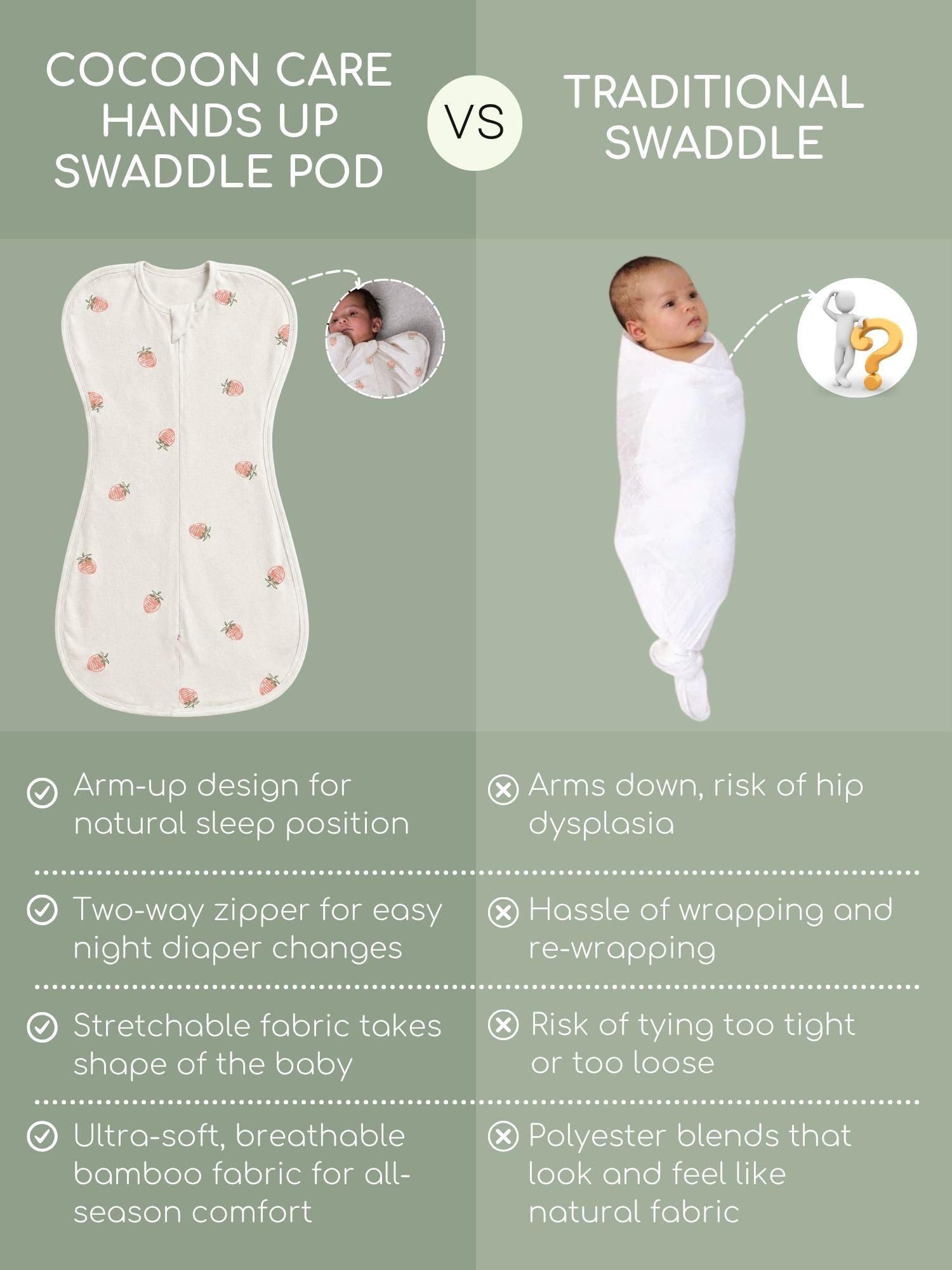 bamboo UPZIE™ swaddle pod