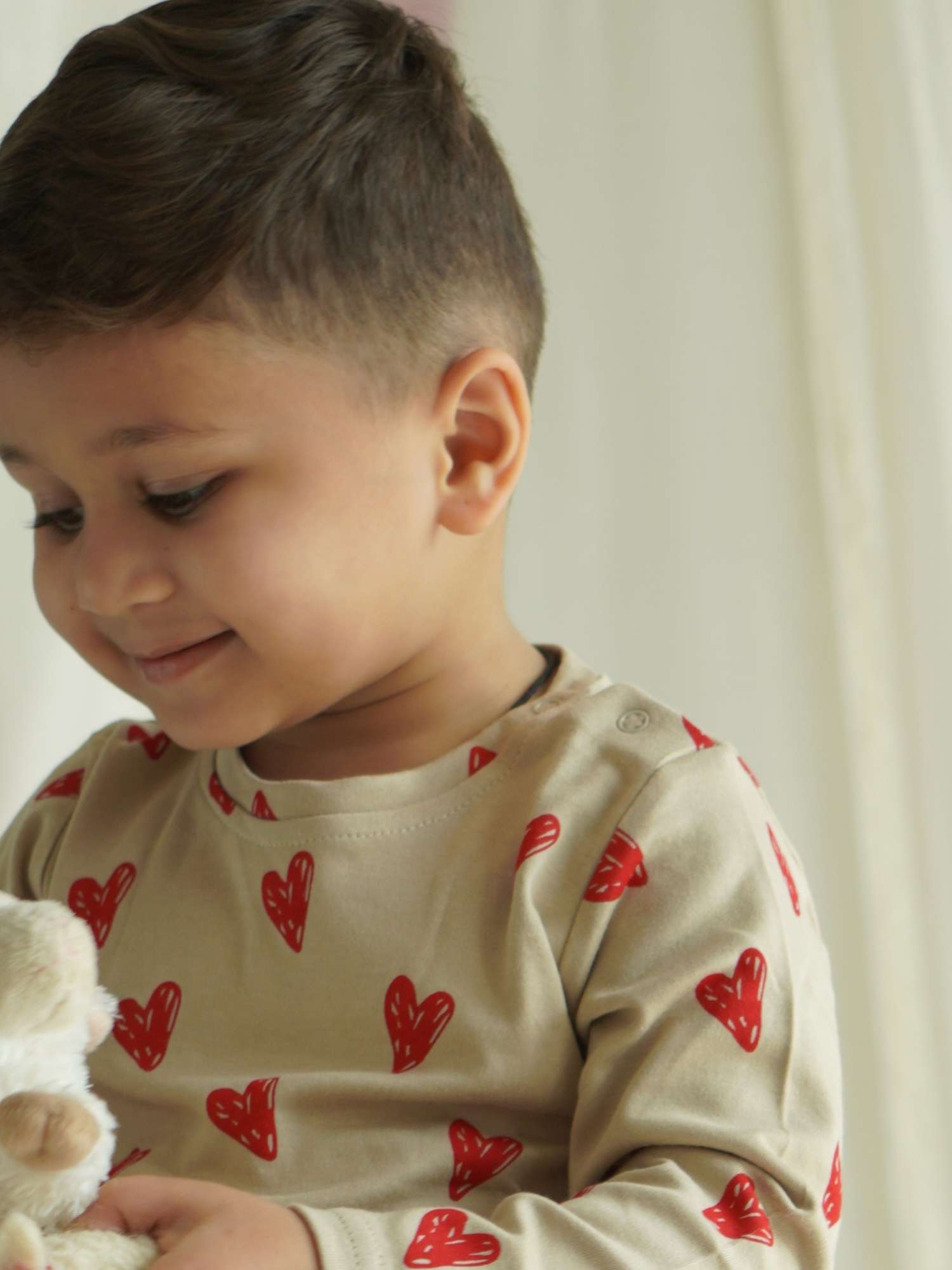 bamboo long sleeve pajama co-ord set in heart & soul