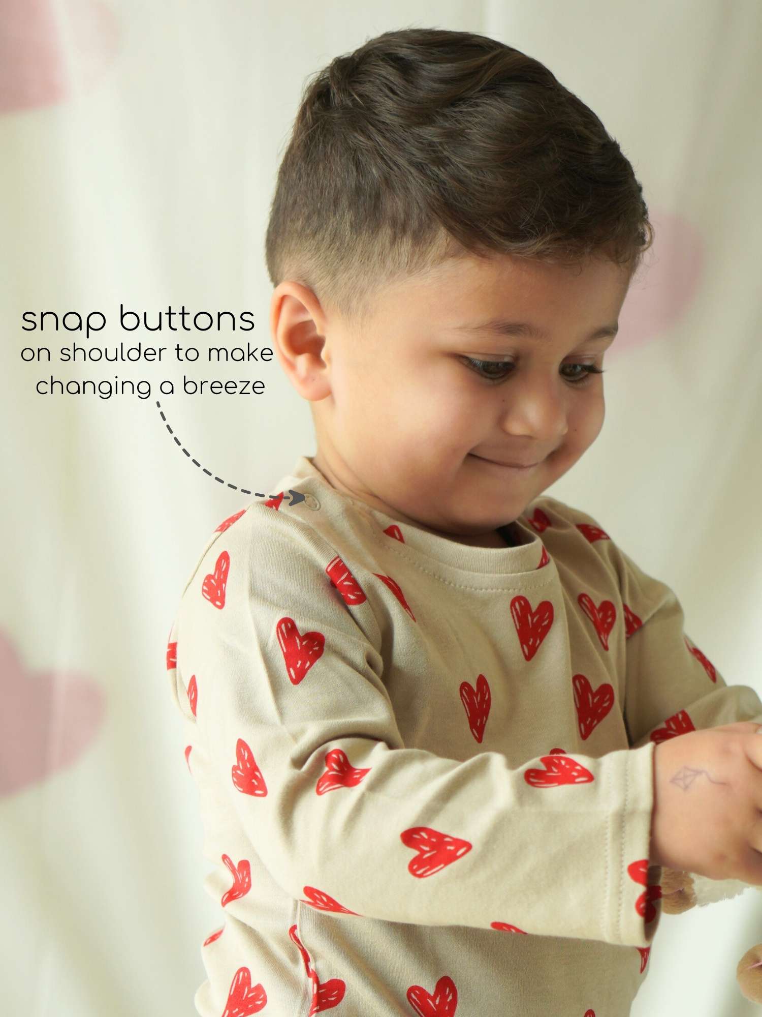 bamboo long sleeve pajama co-ord set in heart & soul