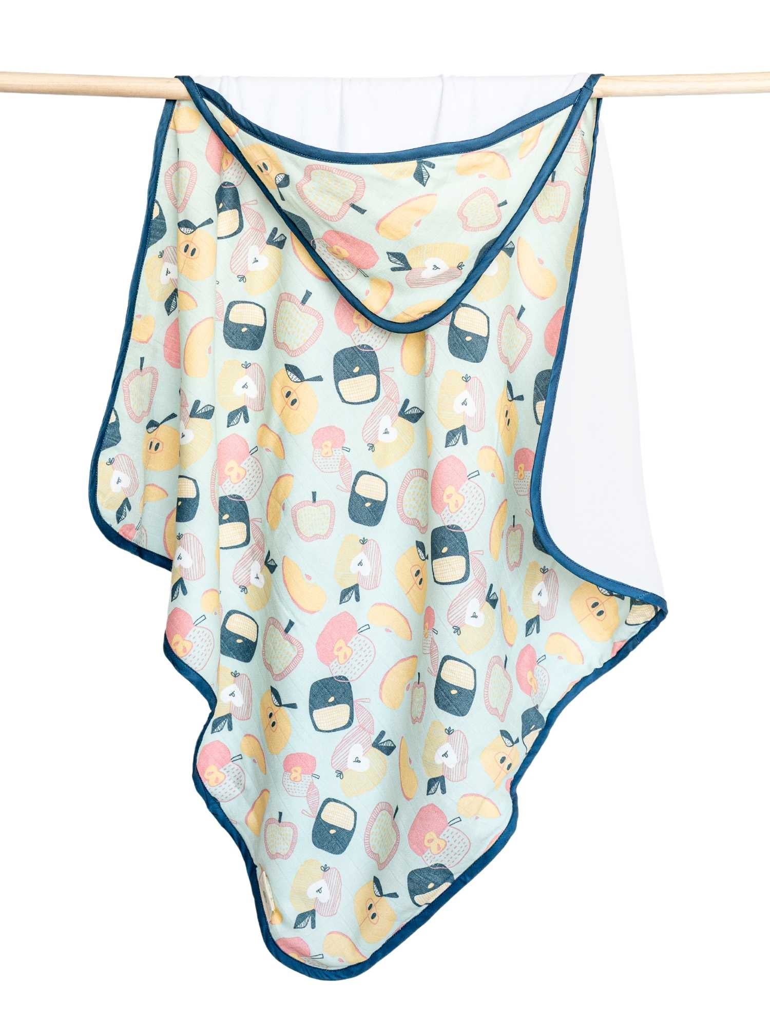 bamboo muslin + terry hooded towel - abstract world