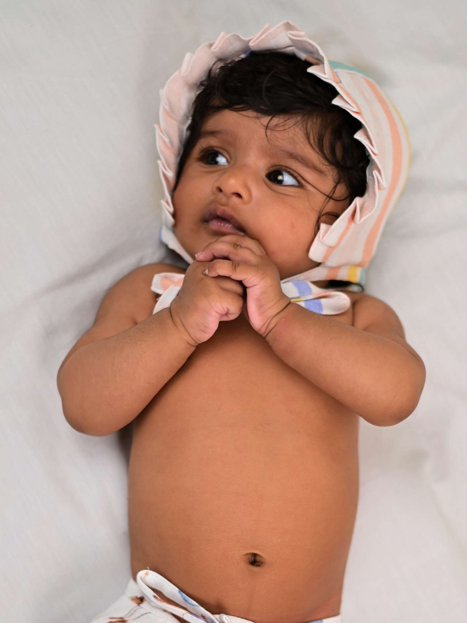 newborn bamboo muslin bonnet cap set of 3