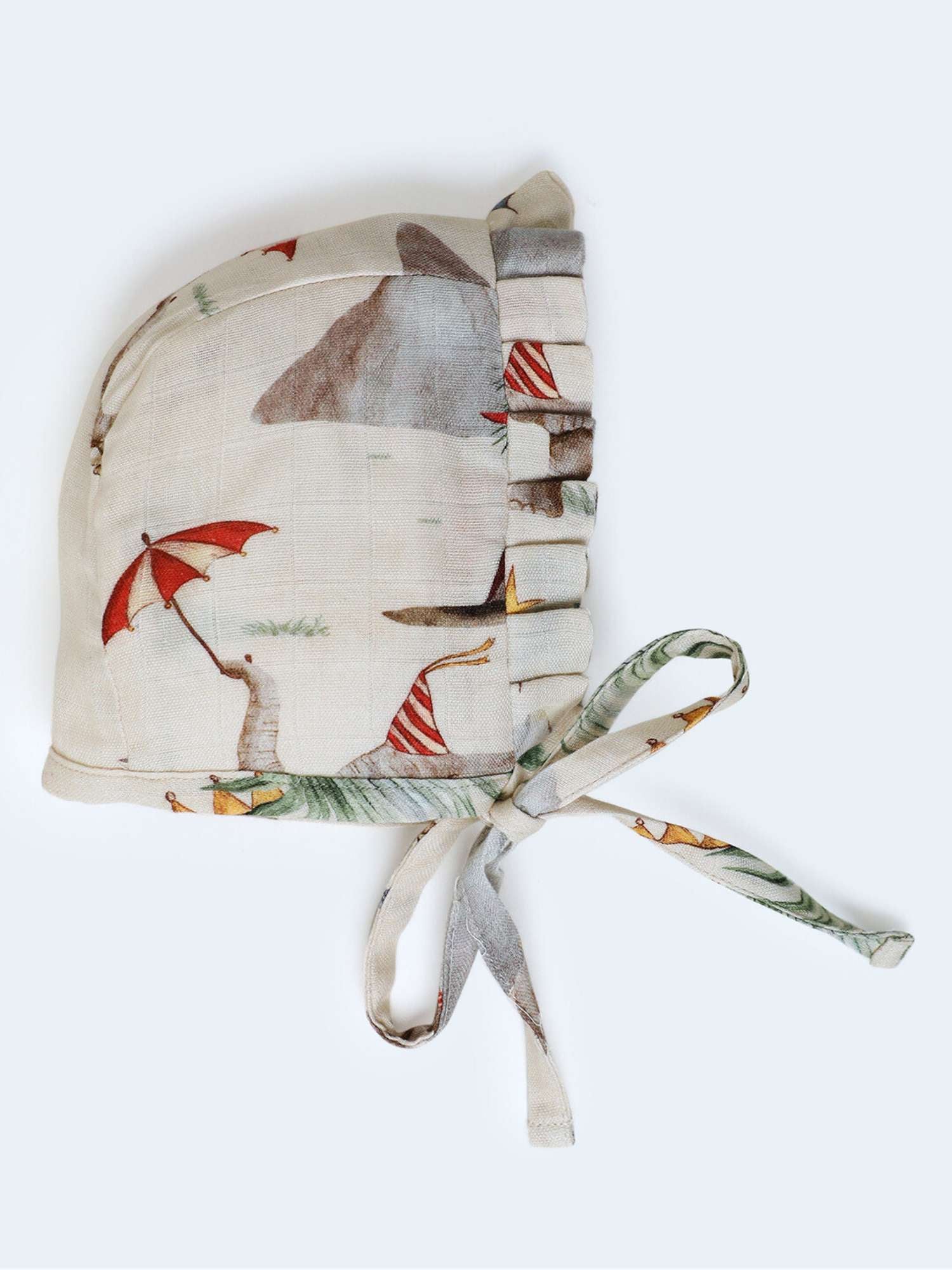 newborn bamboo muslin bonnet cap set of 3