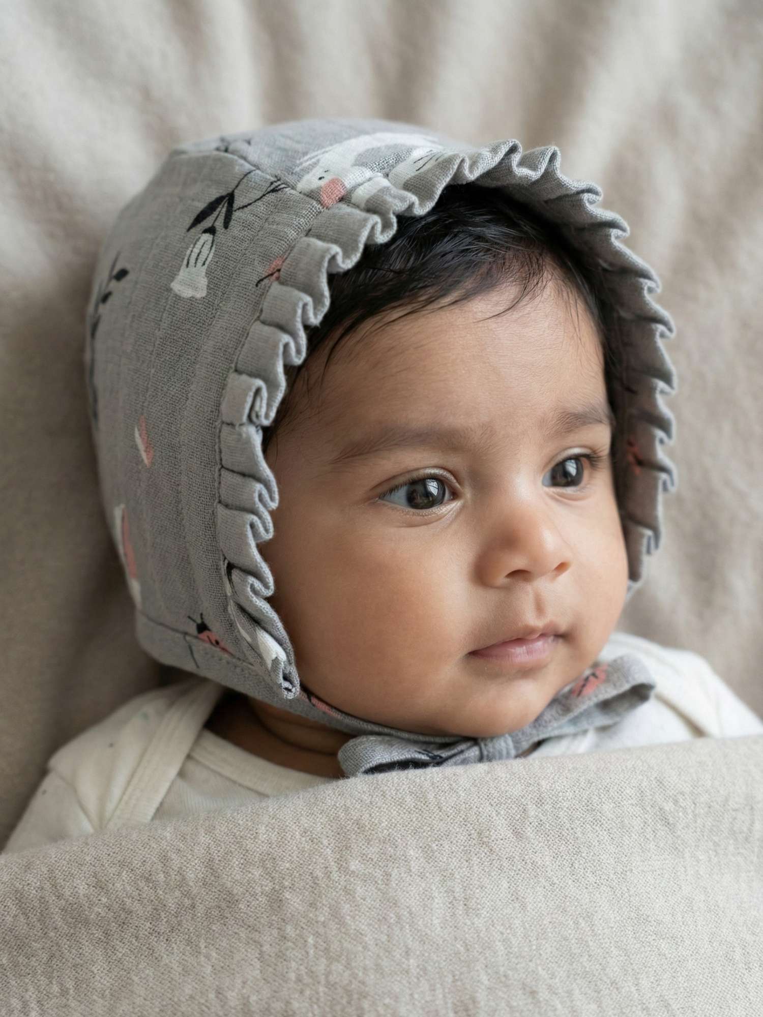 newborn bamboo muslin bonnet cap pack of 6