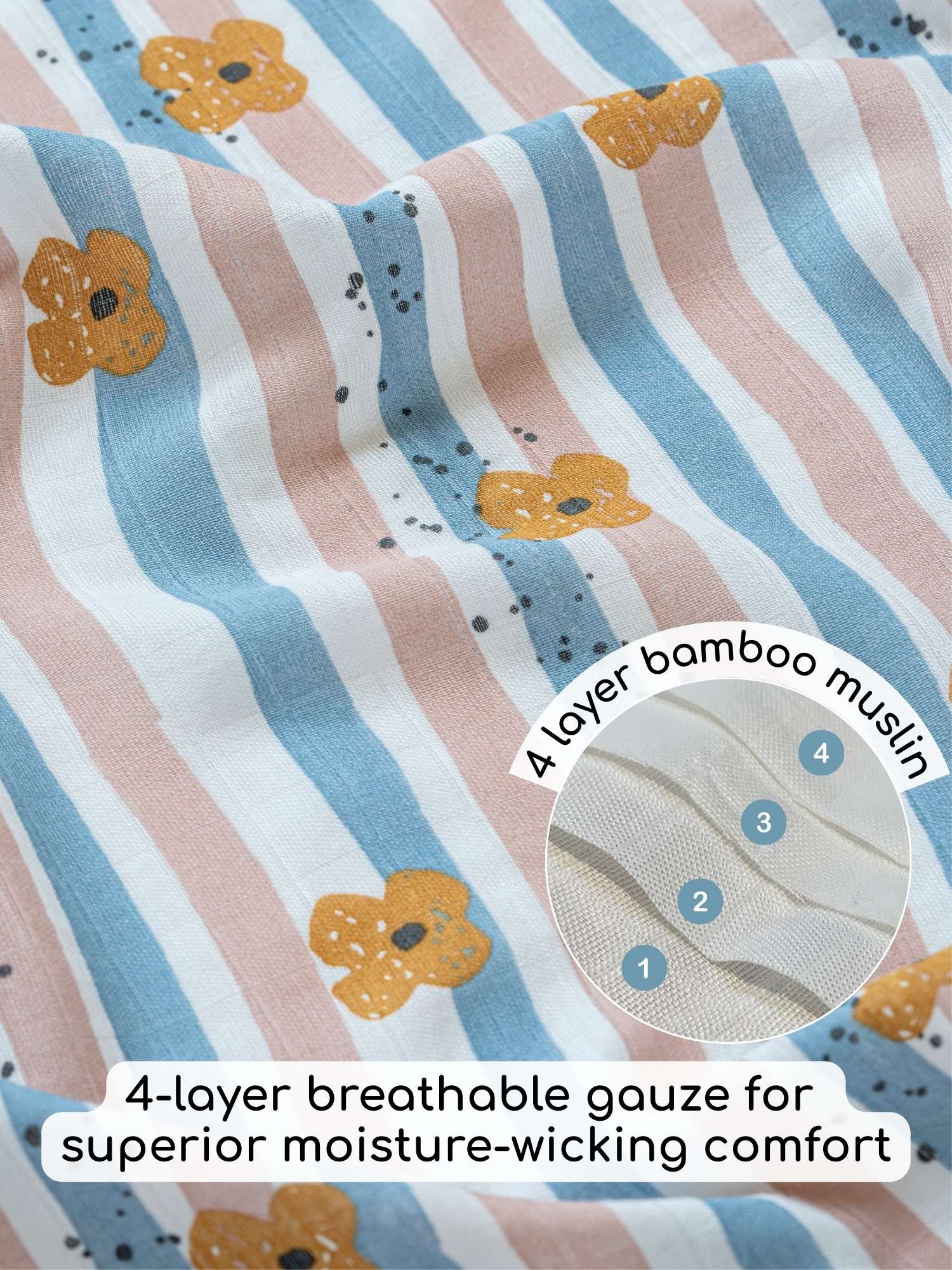 bamboo muslin double-sided baby blanket