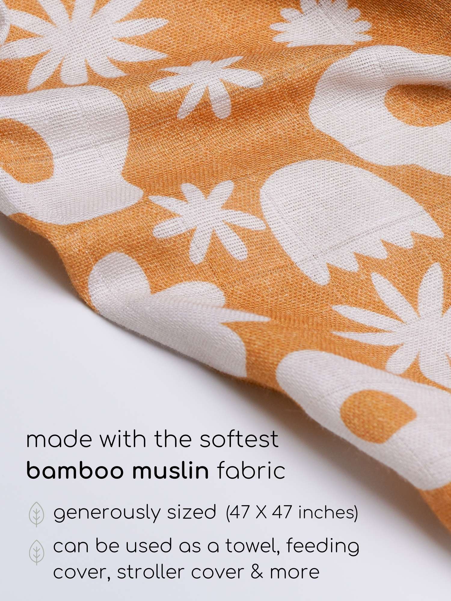 bamboo muslin swaddle - enchanted garden