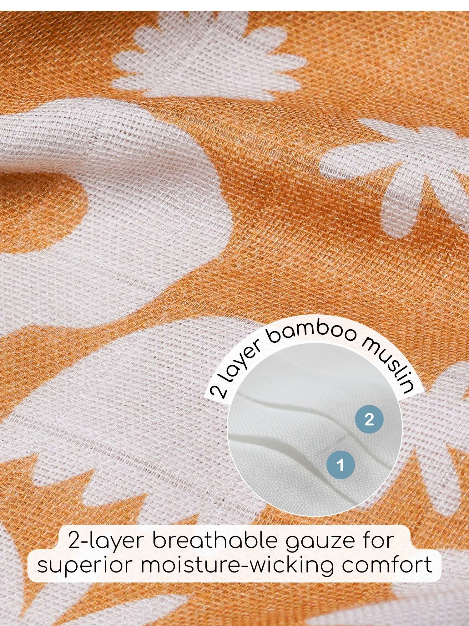 bamboo muslin swaddle - enchanted garden