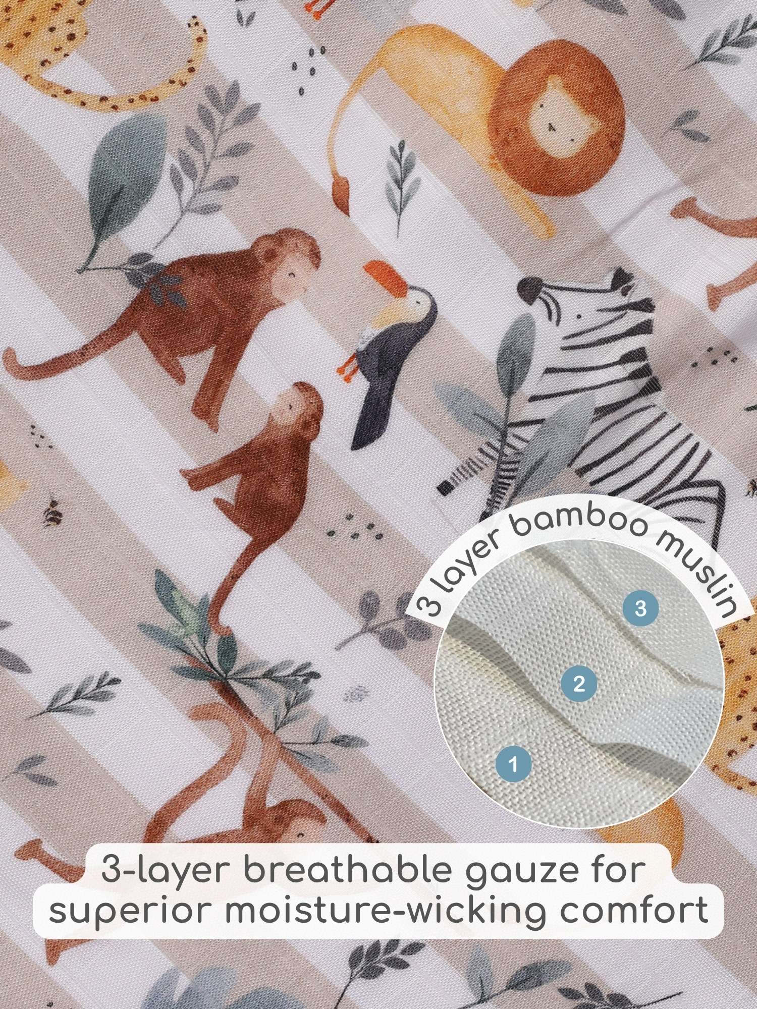 bamboo muslin 3-in-1 multi wrap towel