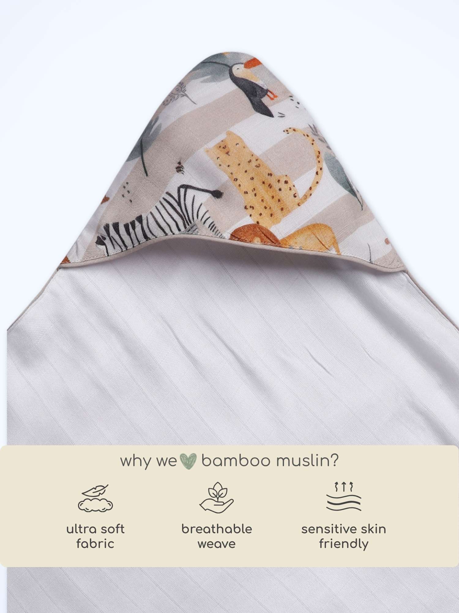 bamboo muslin 3-in-1 multi wrap towel