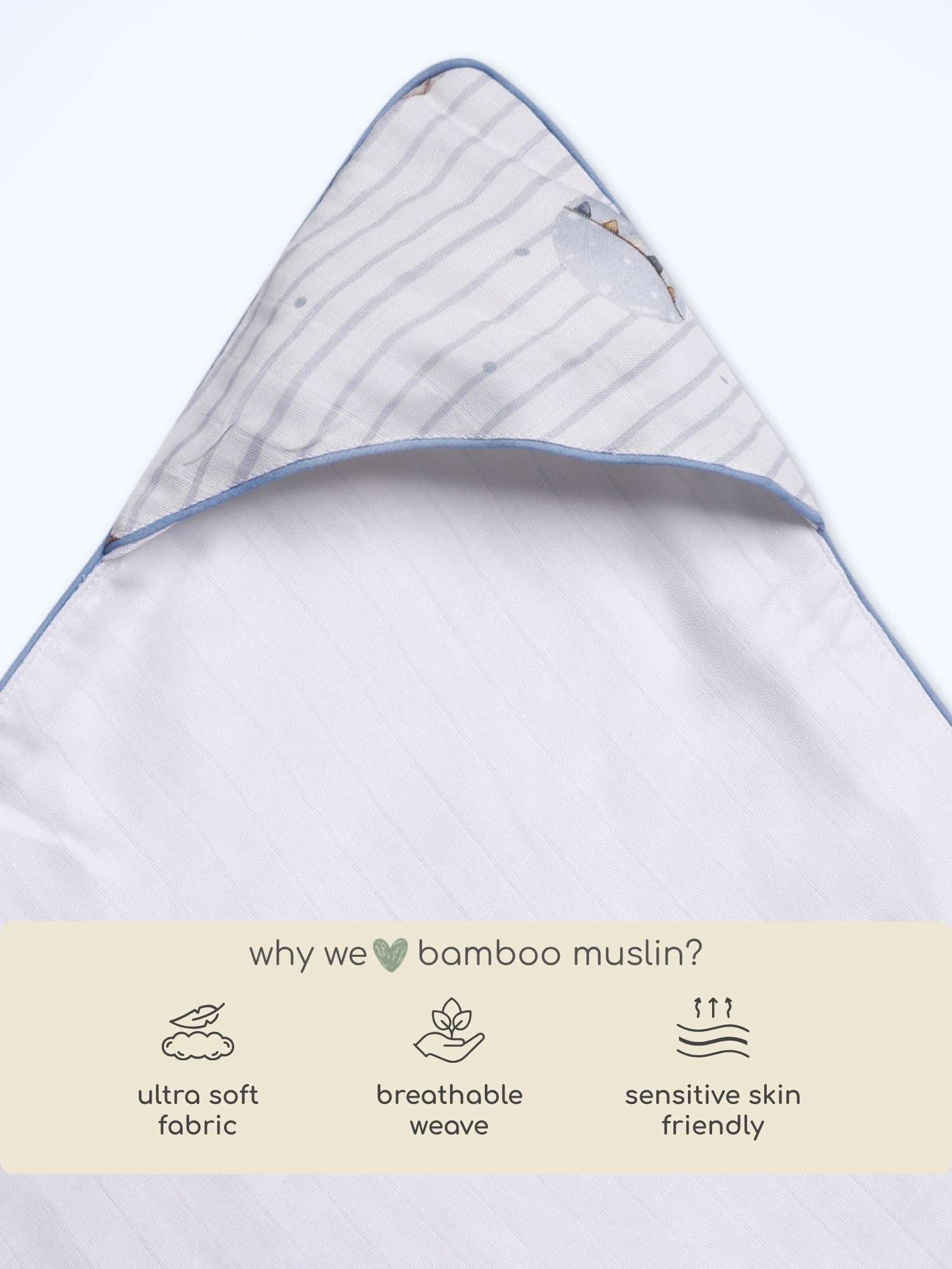 bamboo muslin 3-in-1 multi wrap towel