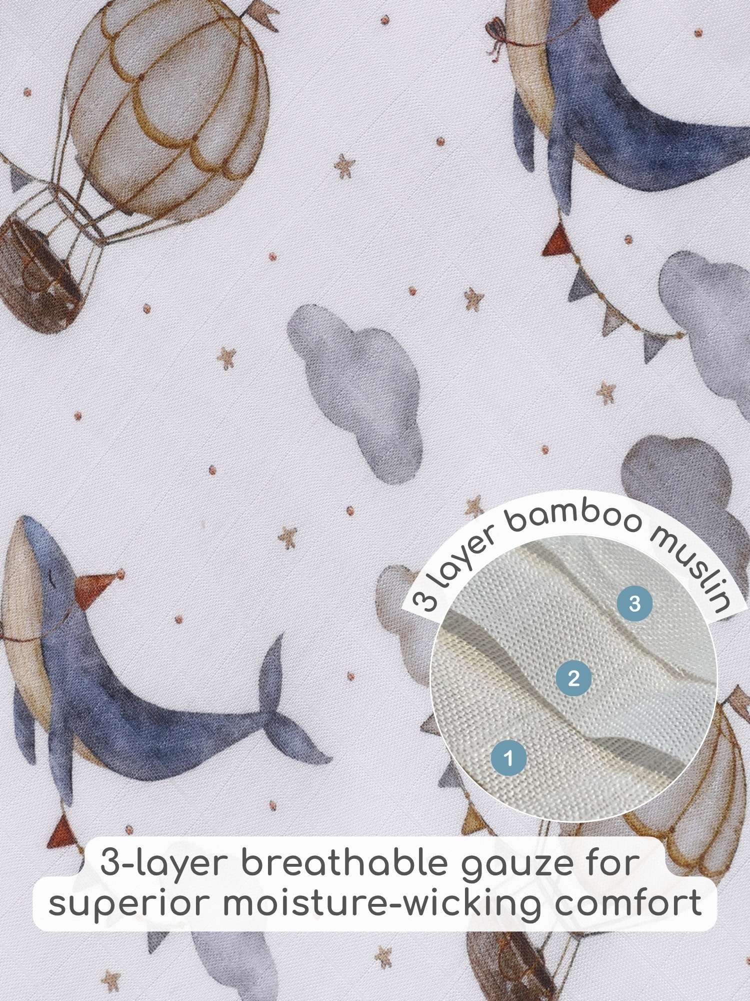 bamboo muslin 3-in-1 multi wrap towel