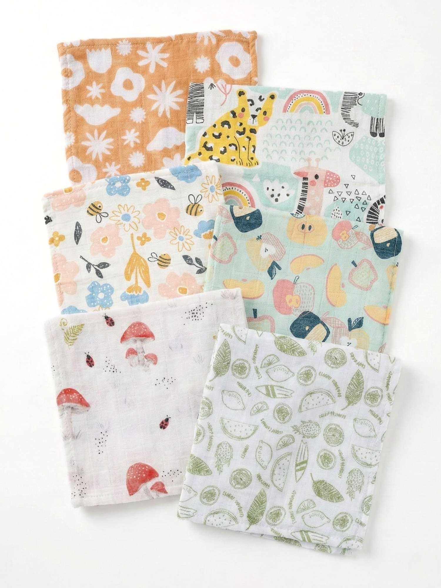bamboo muslin wash cloth pack of 6