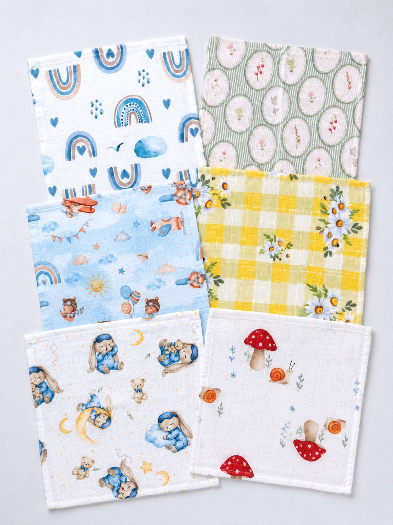 bamboo muslin wash cloth pack of 6