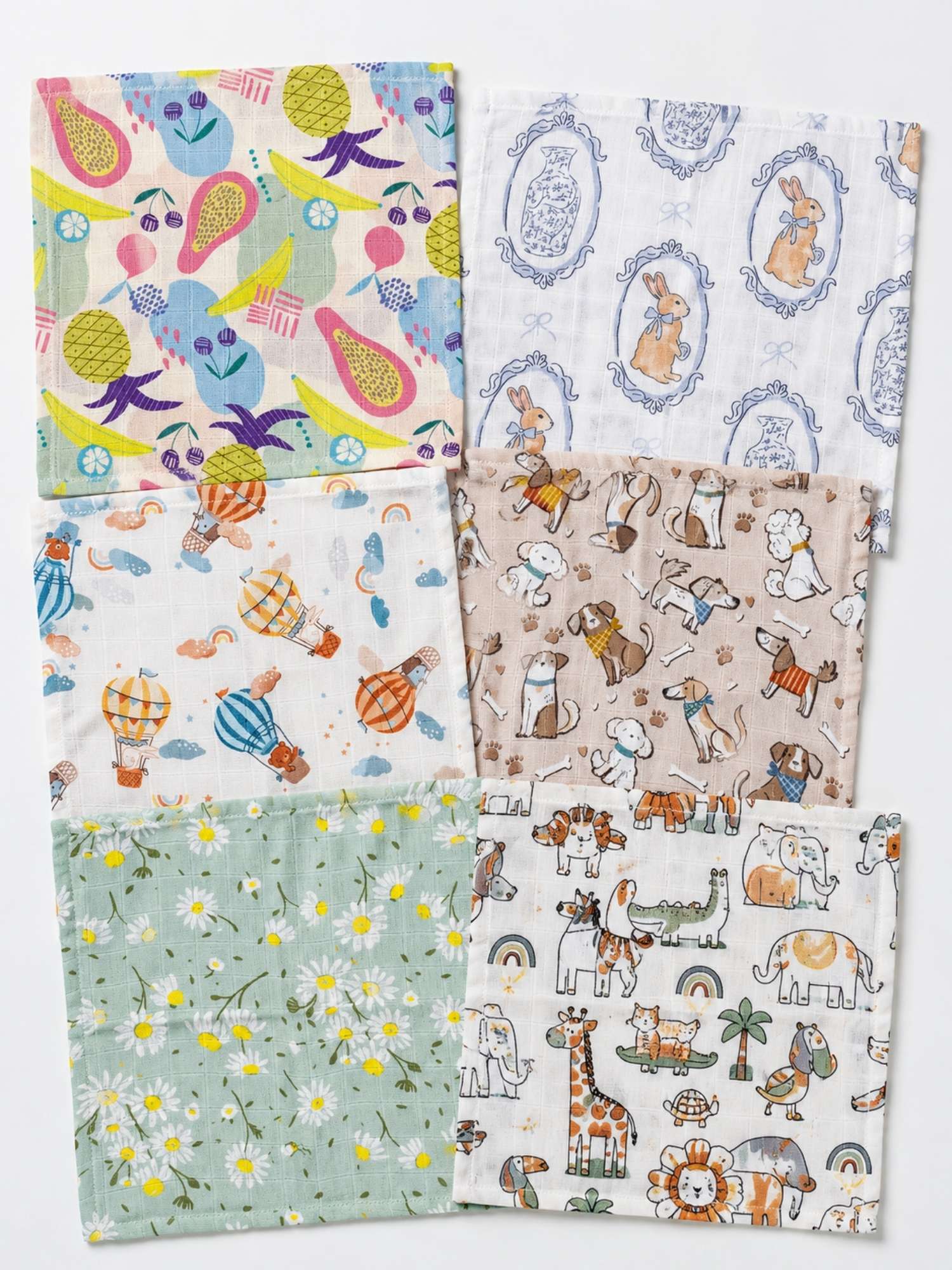 bamboo muslin wash cloth pack of 6