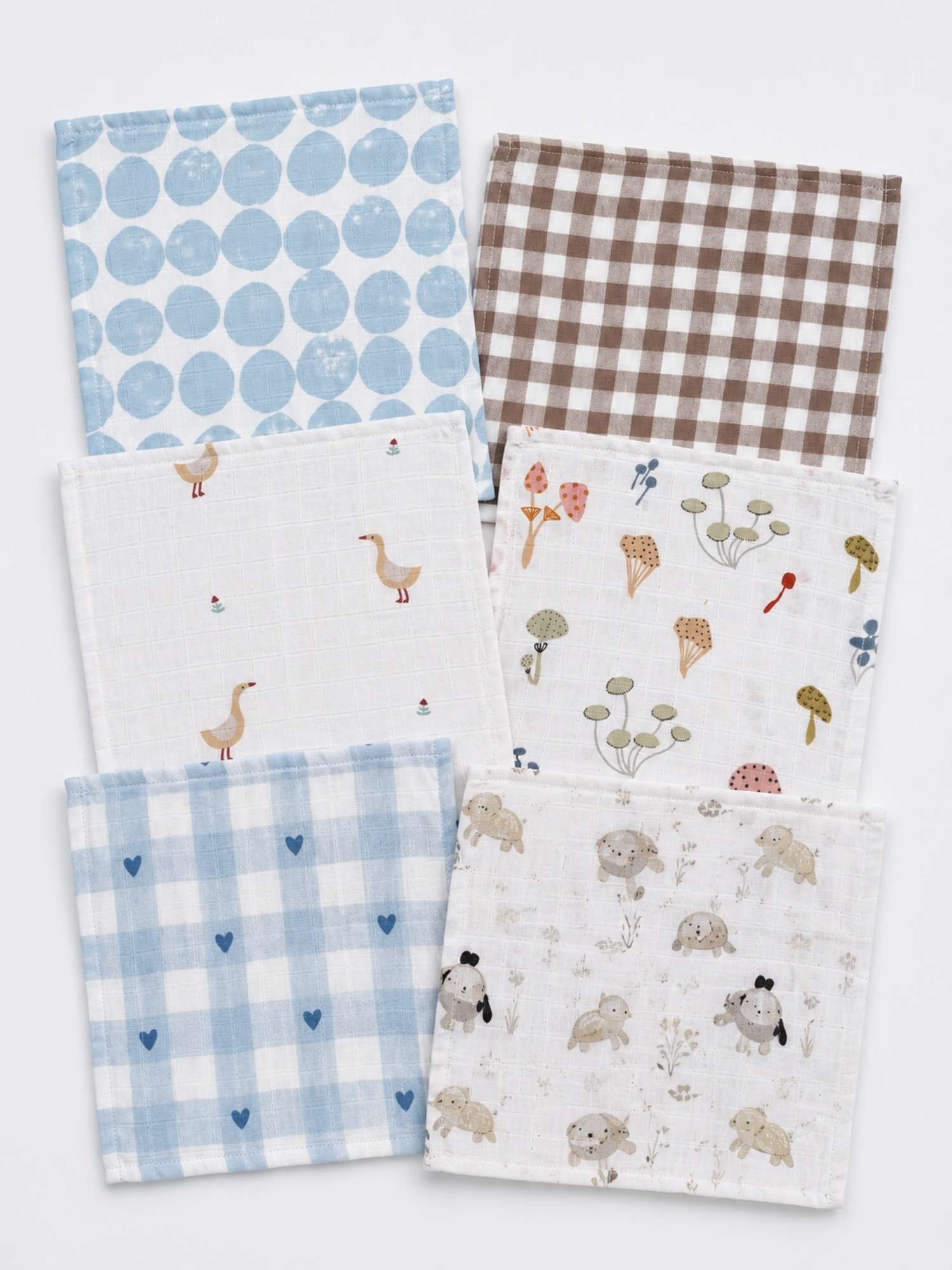 bamboo muslin wash cloth pack of 6