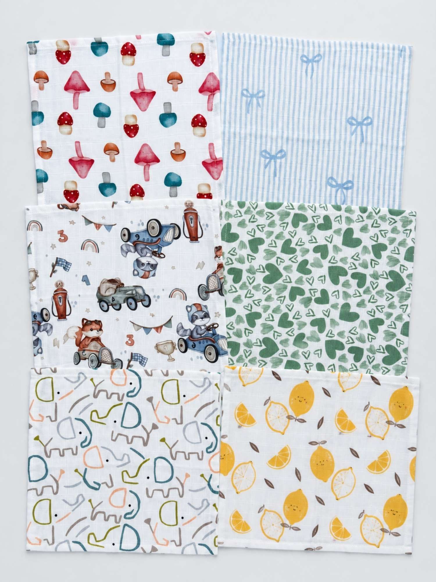 bamboo muslin wash cloth pack of 6