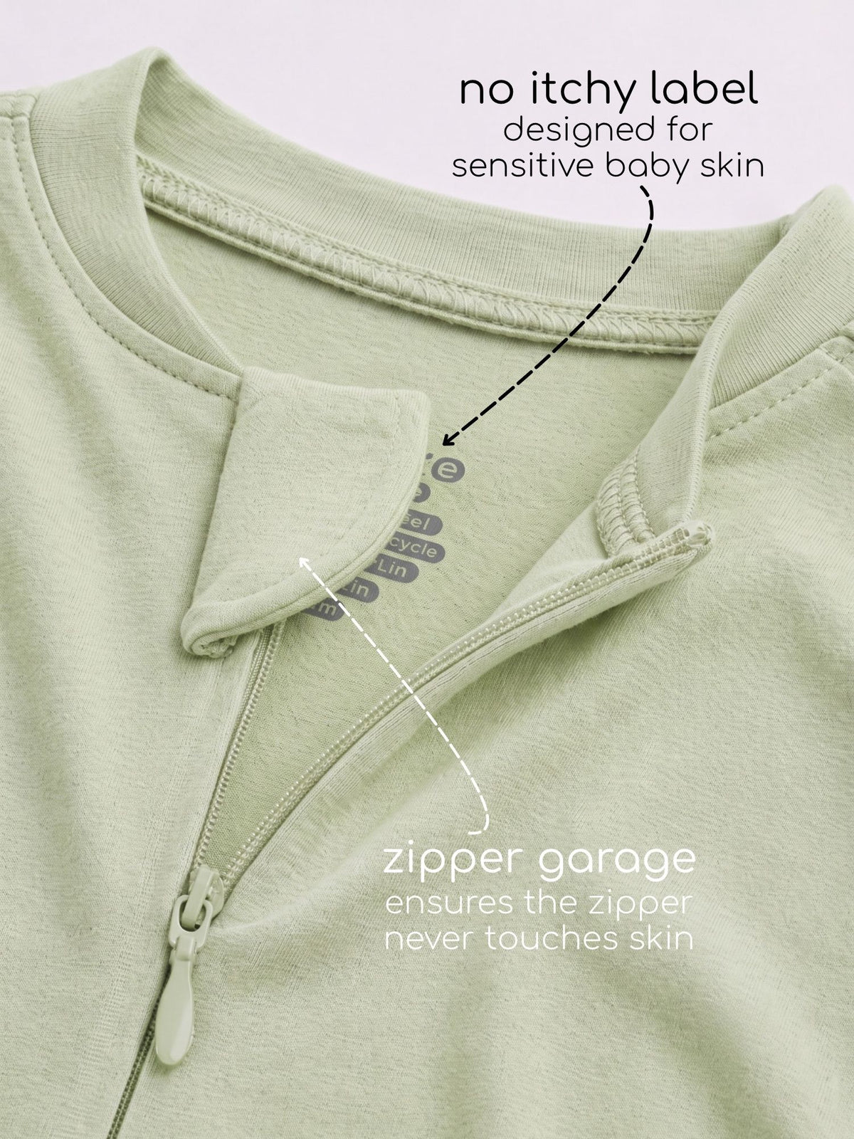 bamboo sleepsuit with reversible mittens & footie