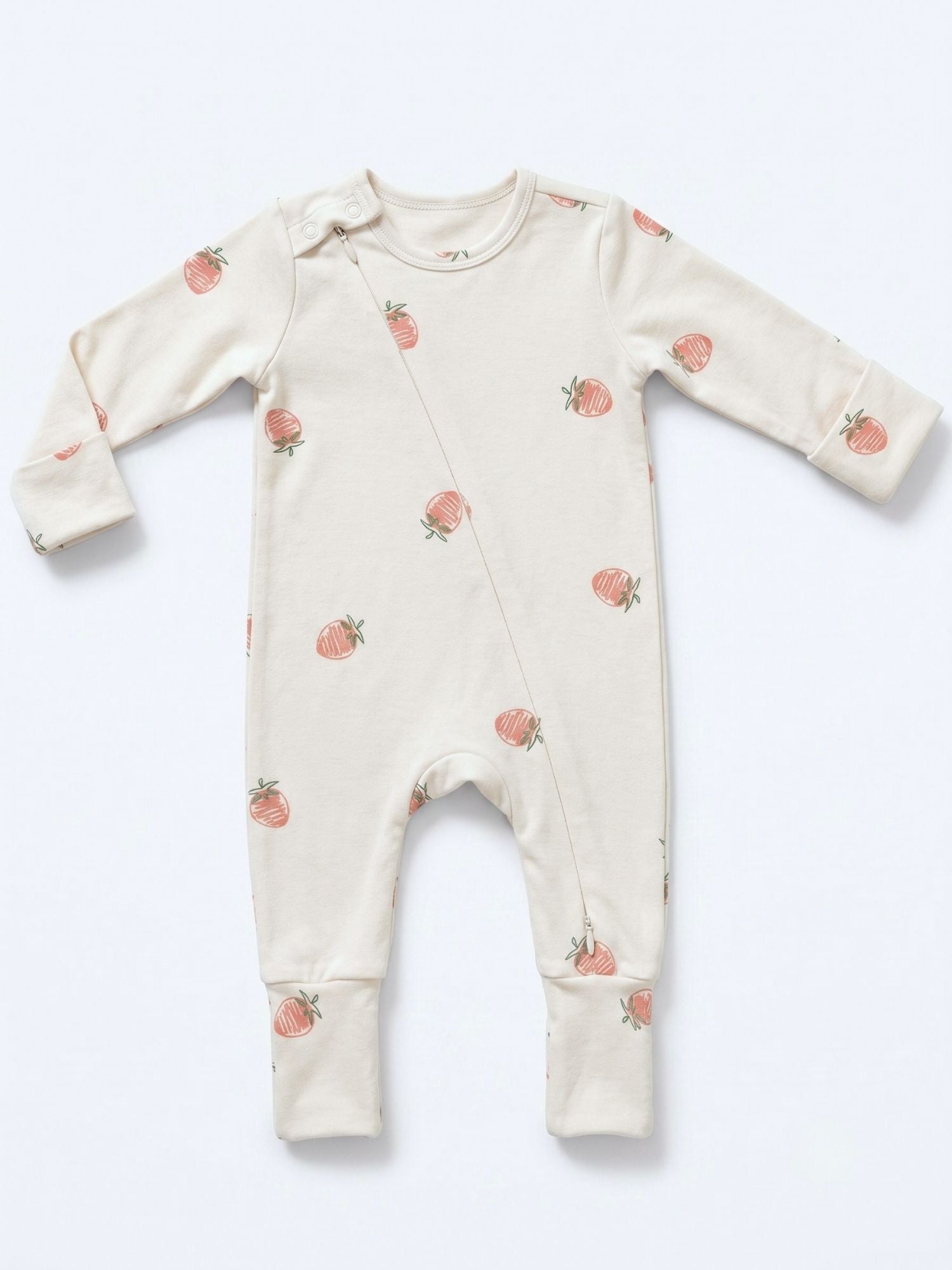 bamboo sleepsuit with reversible mittens & footie