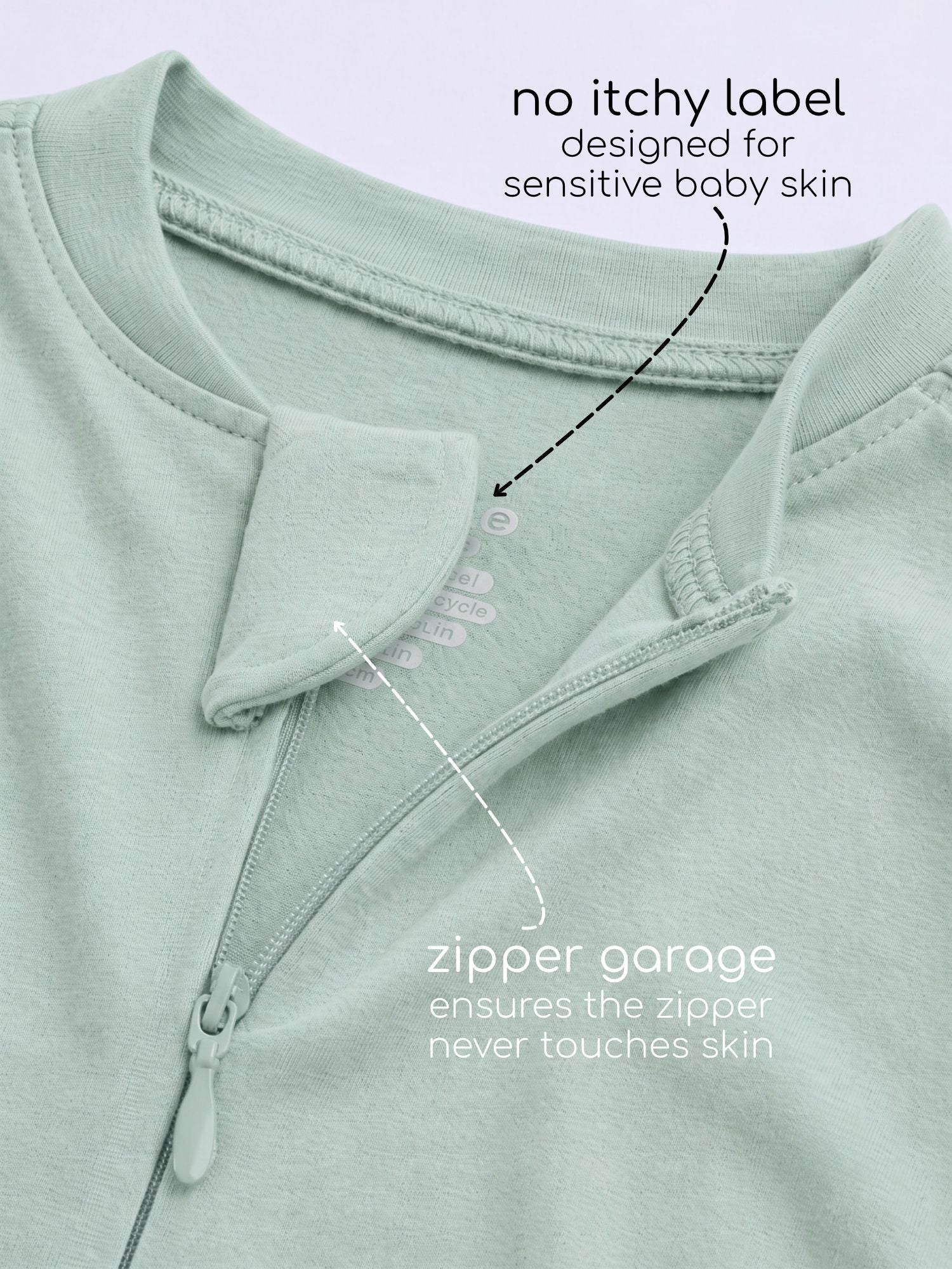 bamboo sleepsuit with reversible mittens & footie
