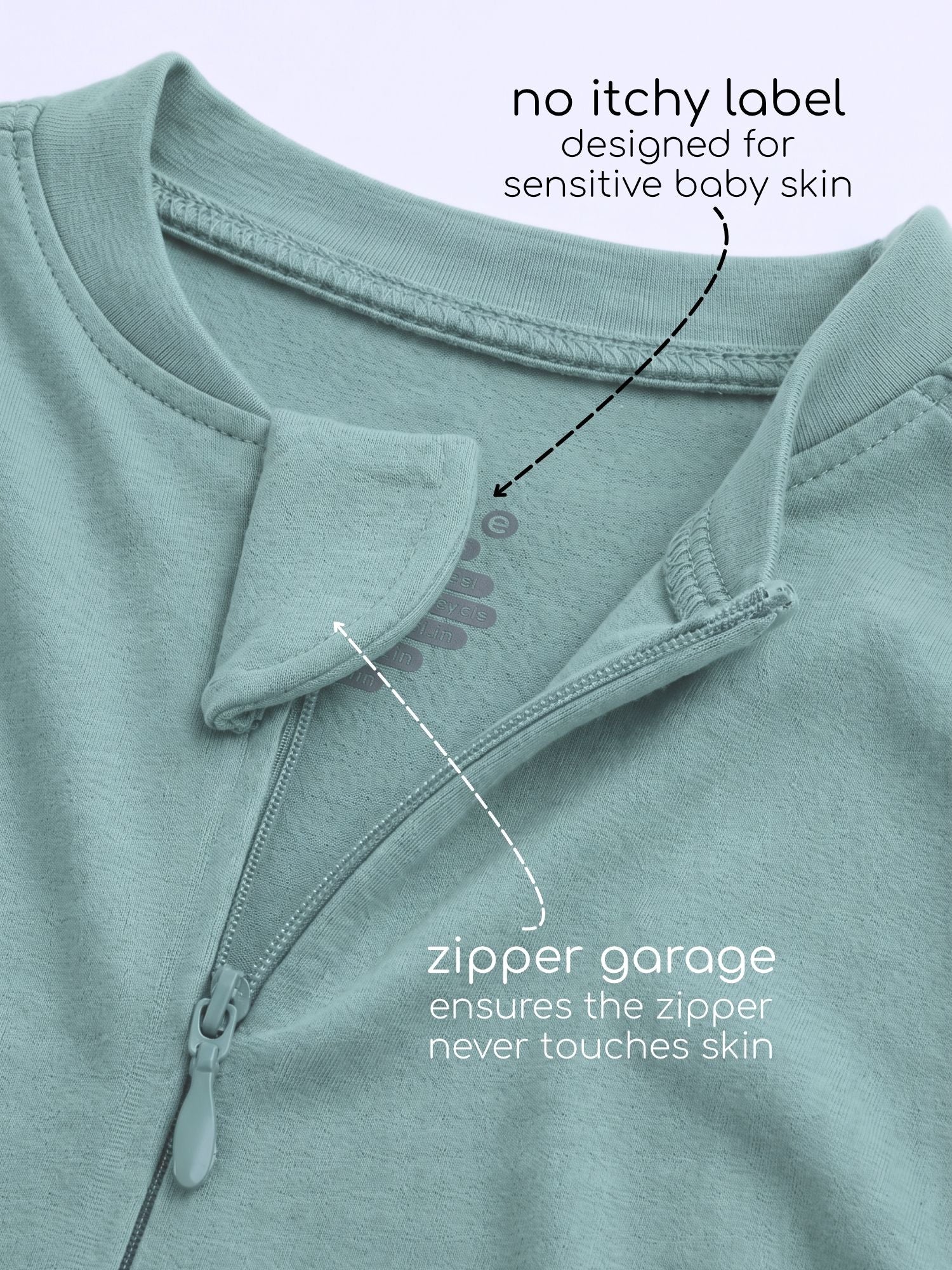 bamboo sleepsuit with reversible mittens & footie