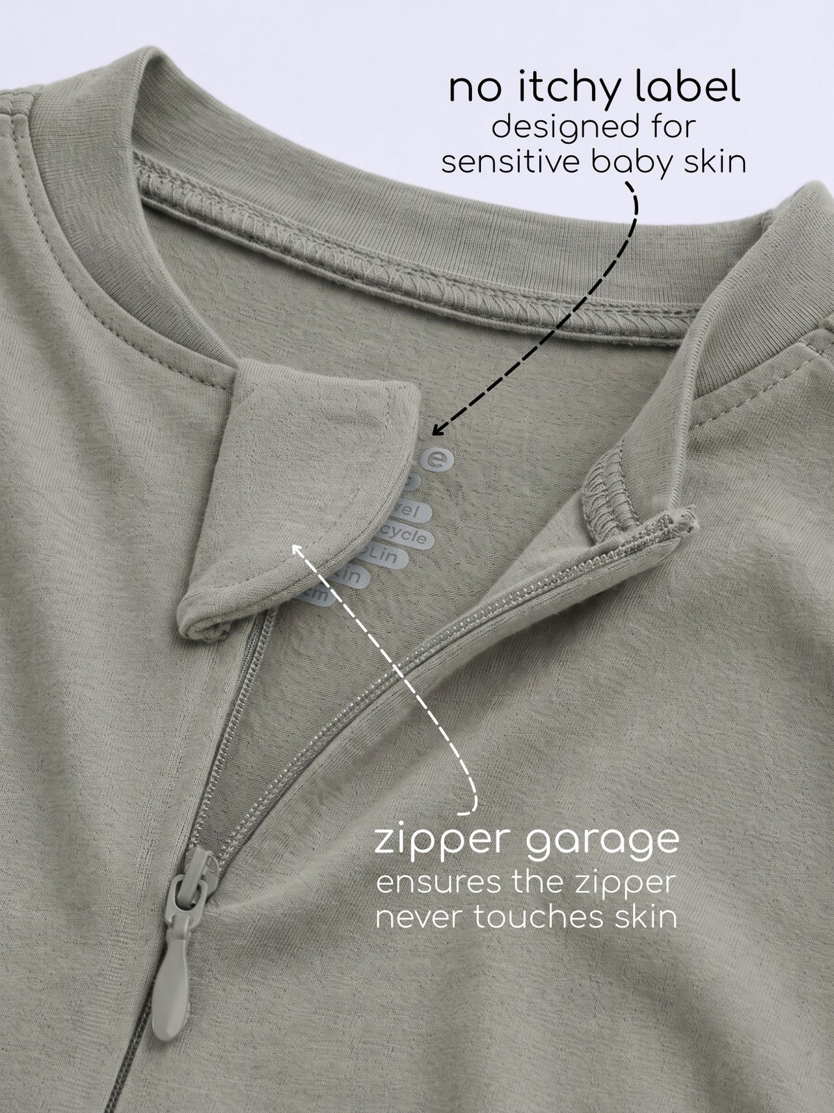 bamboo sleepsuit with reversible mittens & footie