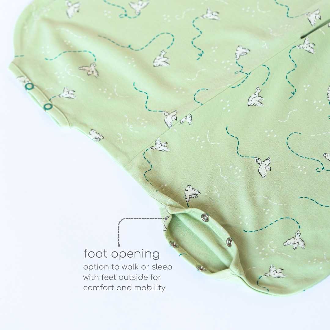 bamboo sleeping bag with foot opening