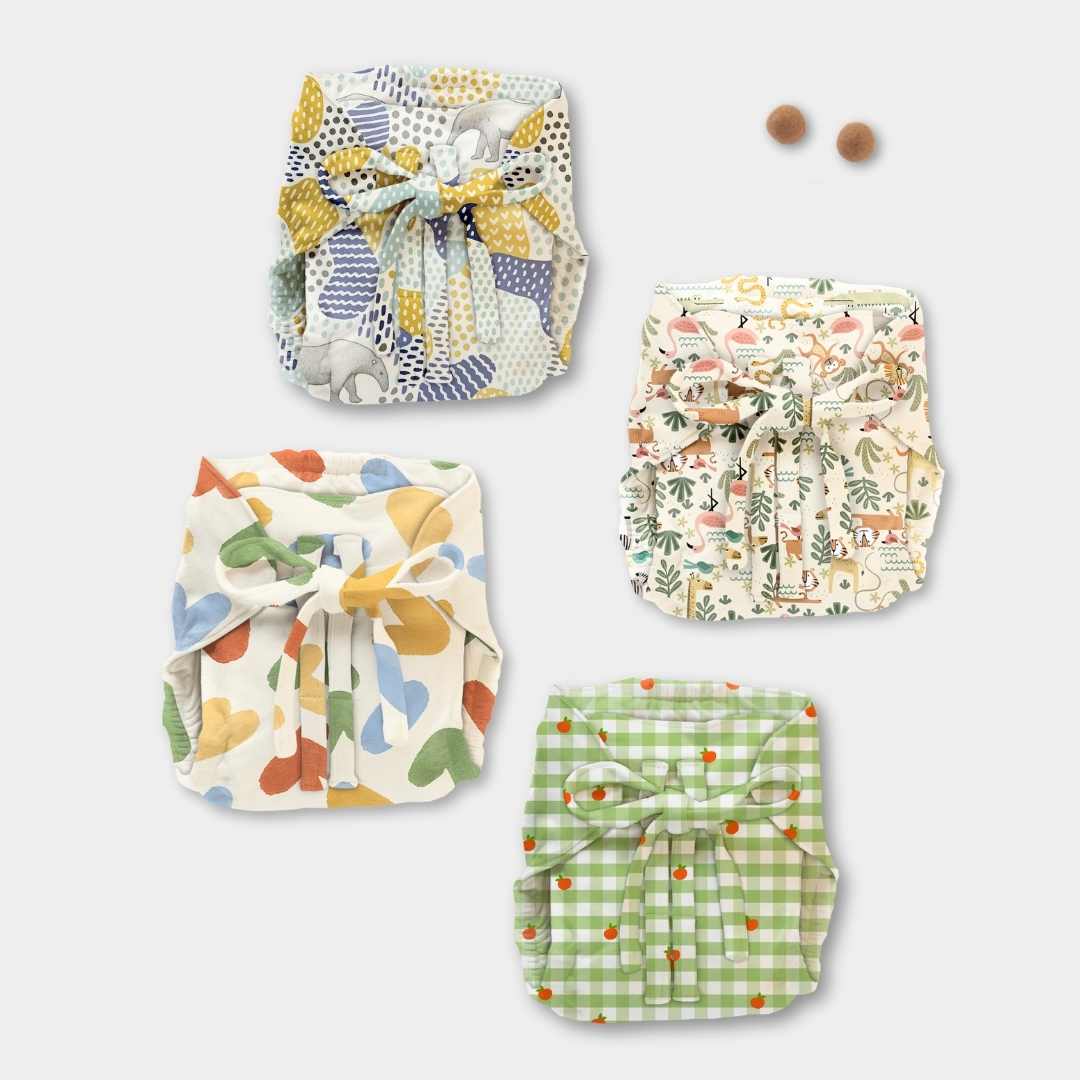bamboo knit cloth nappy pack of 4