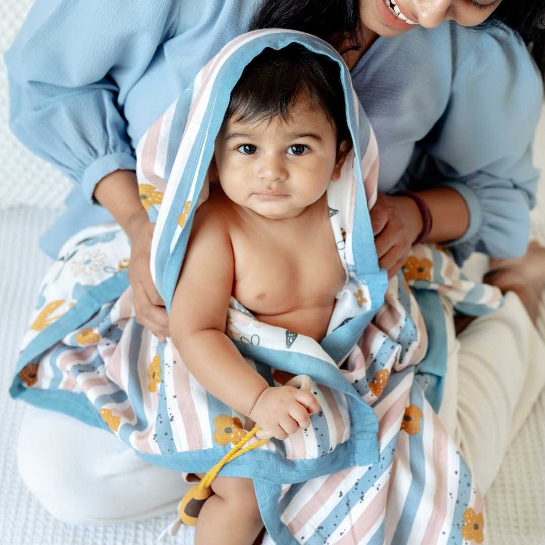 bamboo blanket & hooded towel set