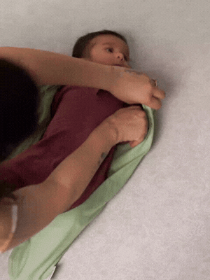 bamboo hands up swaddle pod for baby