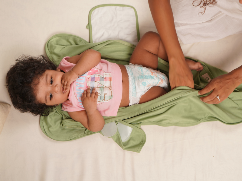 Place baby inside, on their back