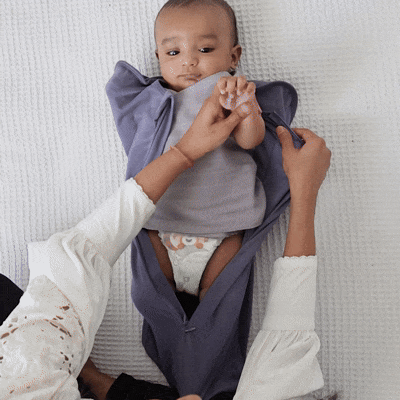 bamboo hands up swaddle pod for baby - solid colours