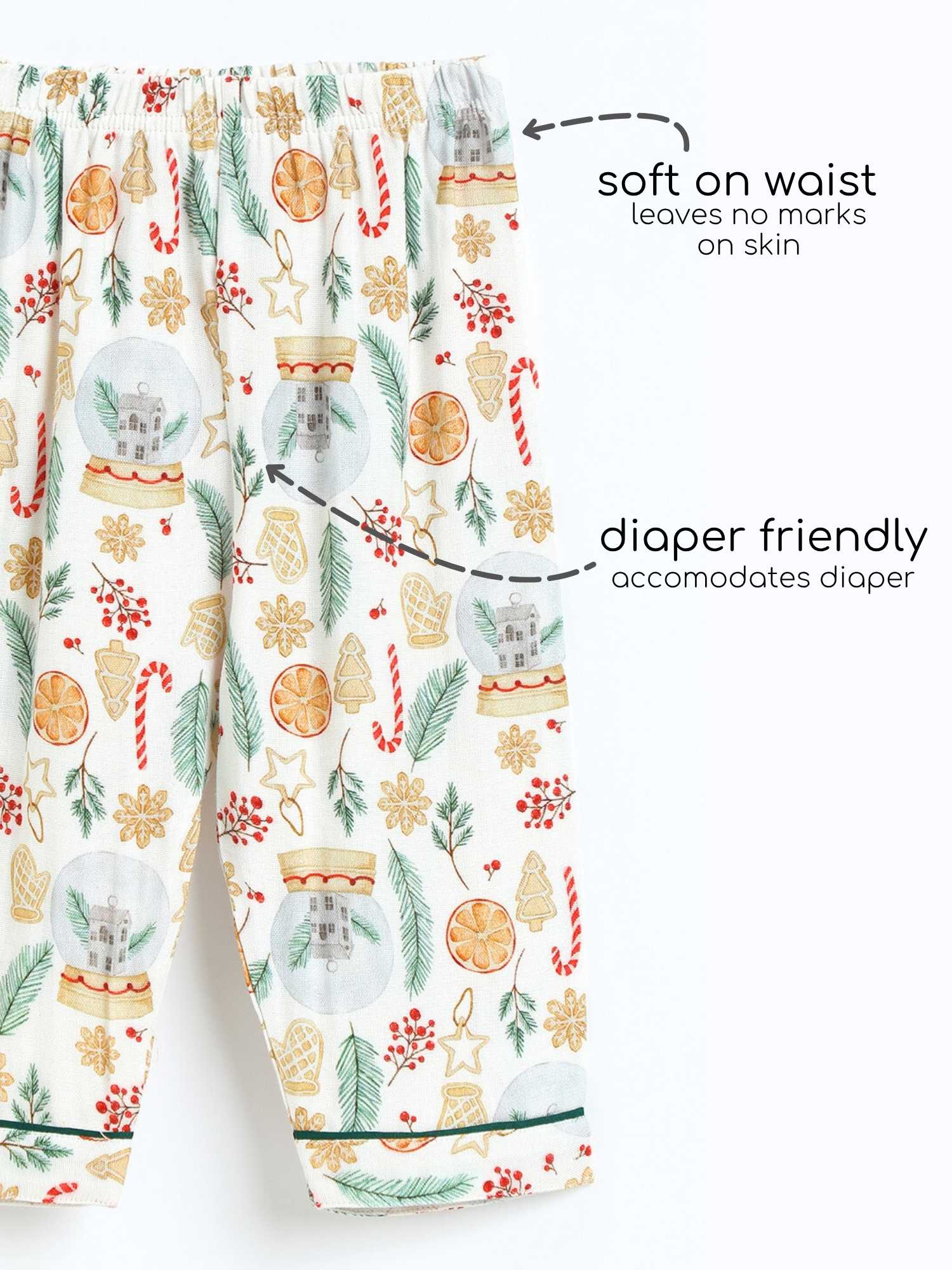 bamboo muslin nightsuit set -christmas collection