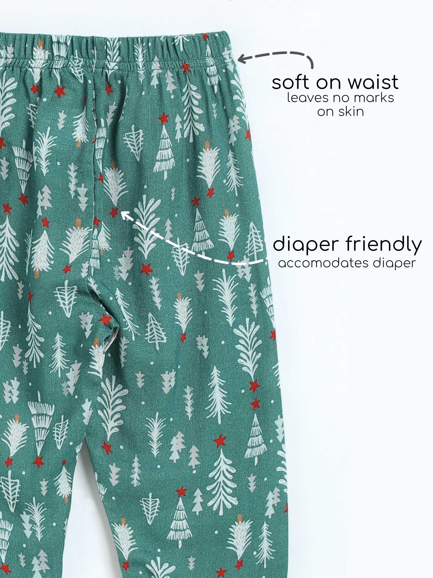 bamboo muslin nightsuit set -christmas collection