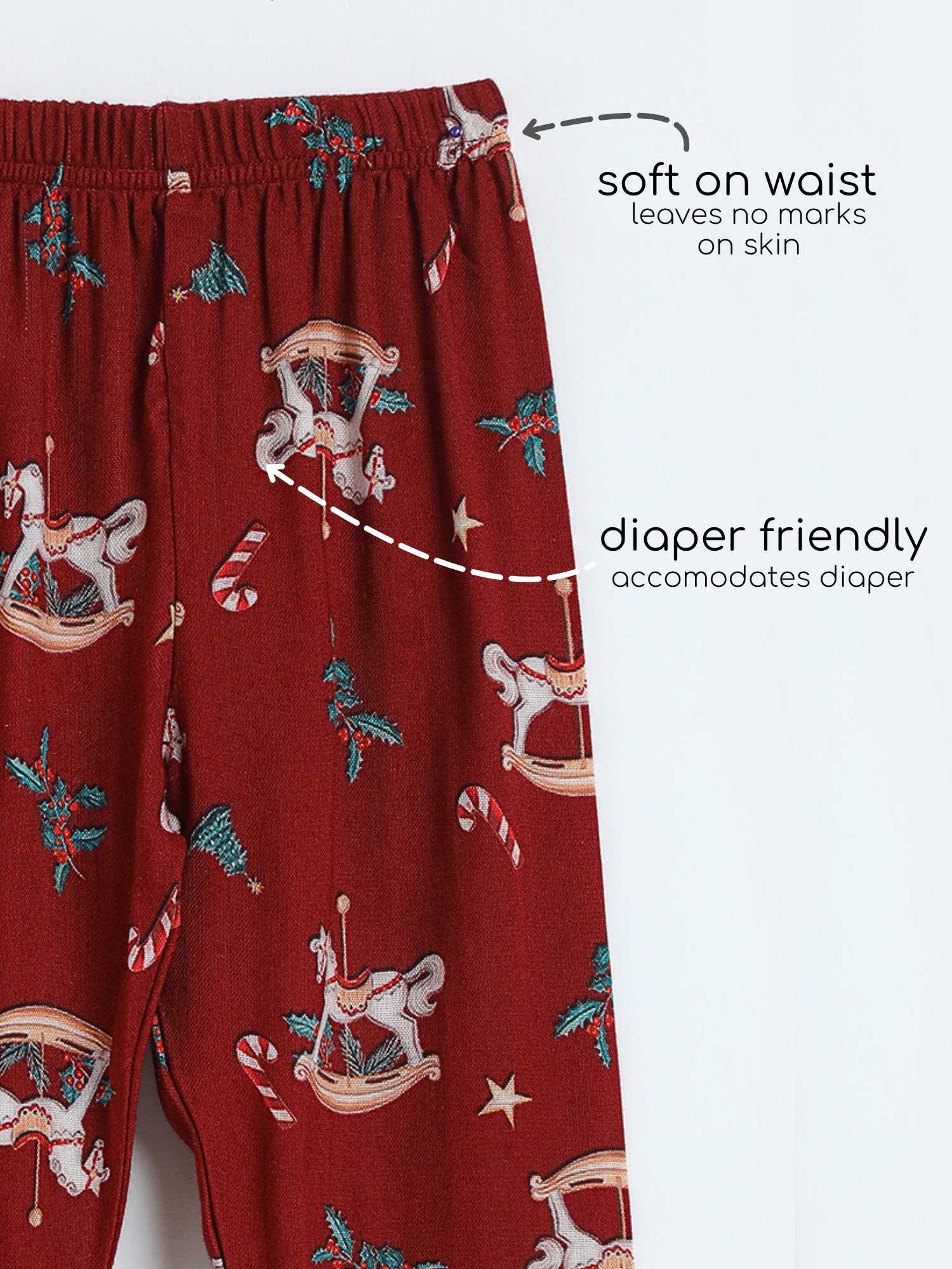 bamboo muslin nightsuit set -christmas collection