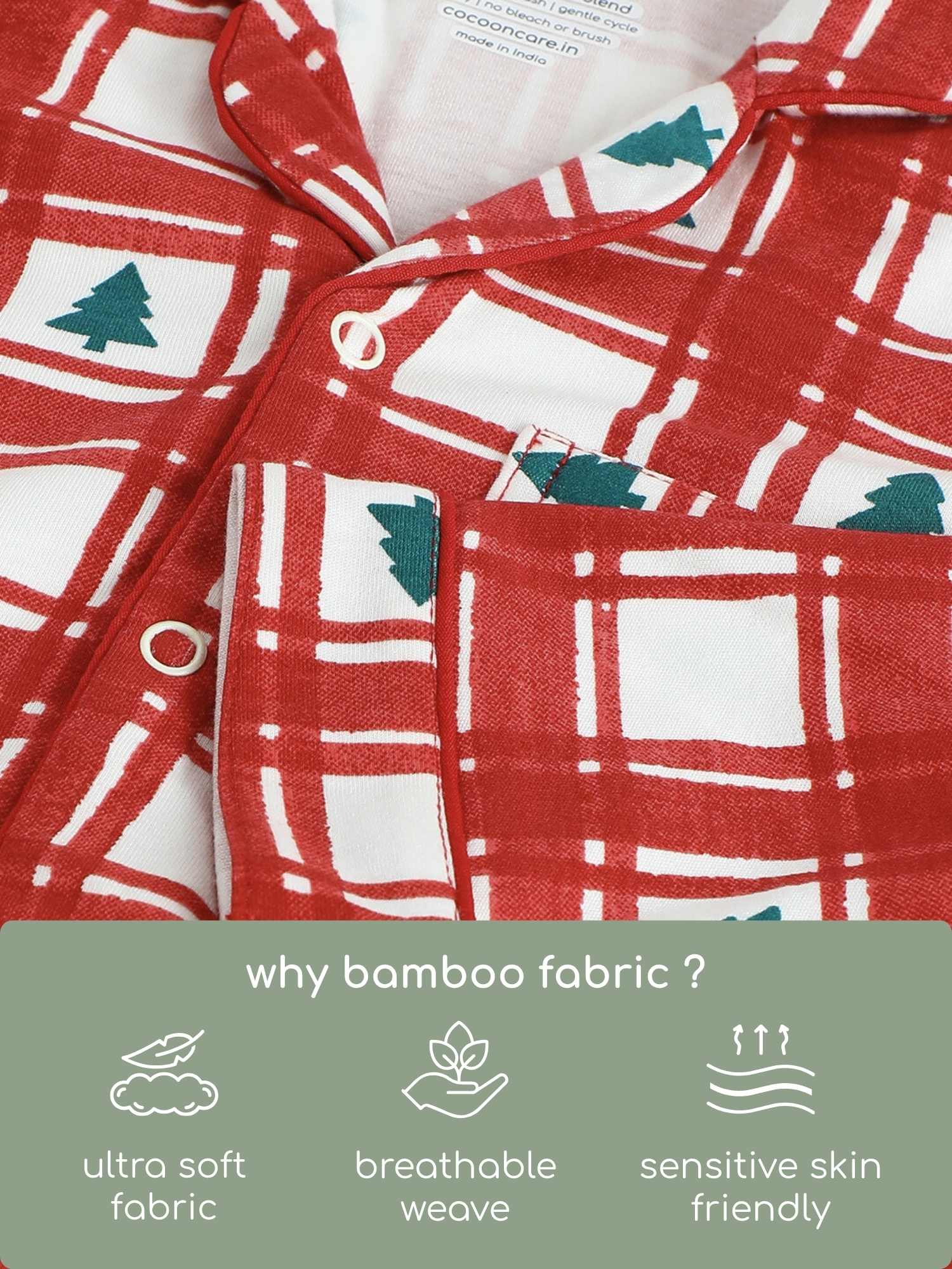 bamboo knit nightsuit - christmas collection