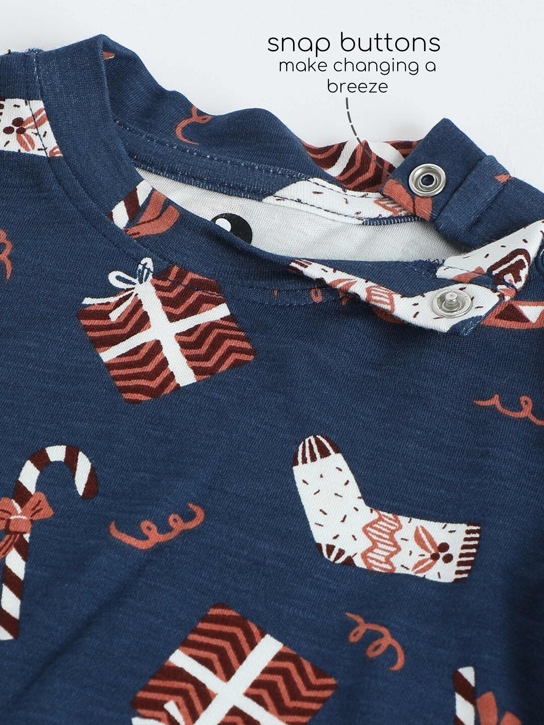 bamboo long sleeve pajama co-ord set - christmas collection