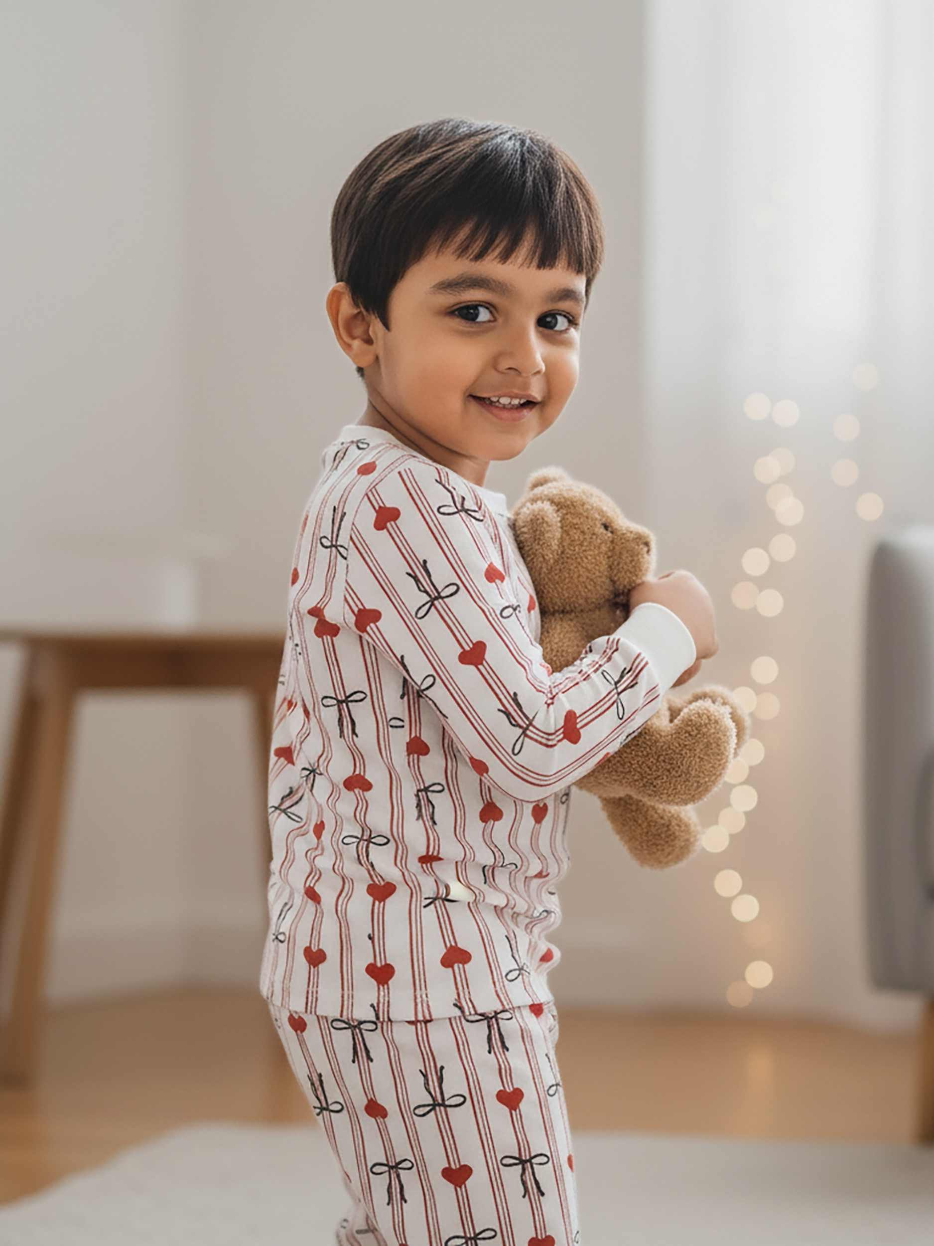 bamboo long sleeve pajama co-ord set - christmas collection