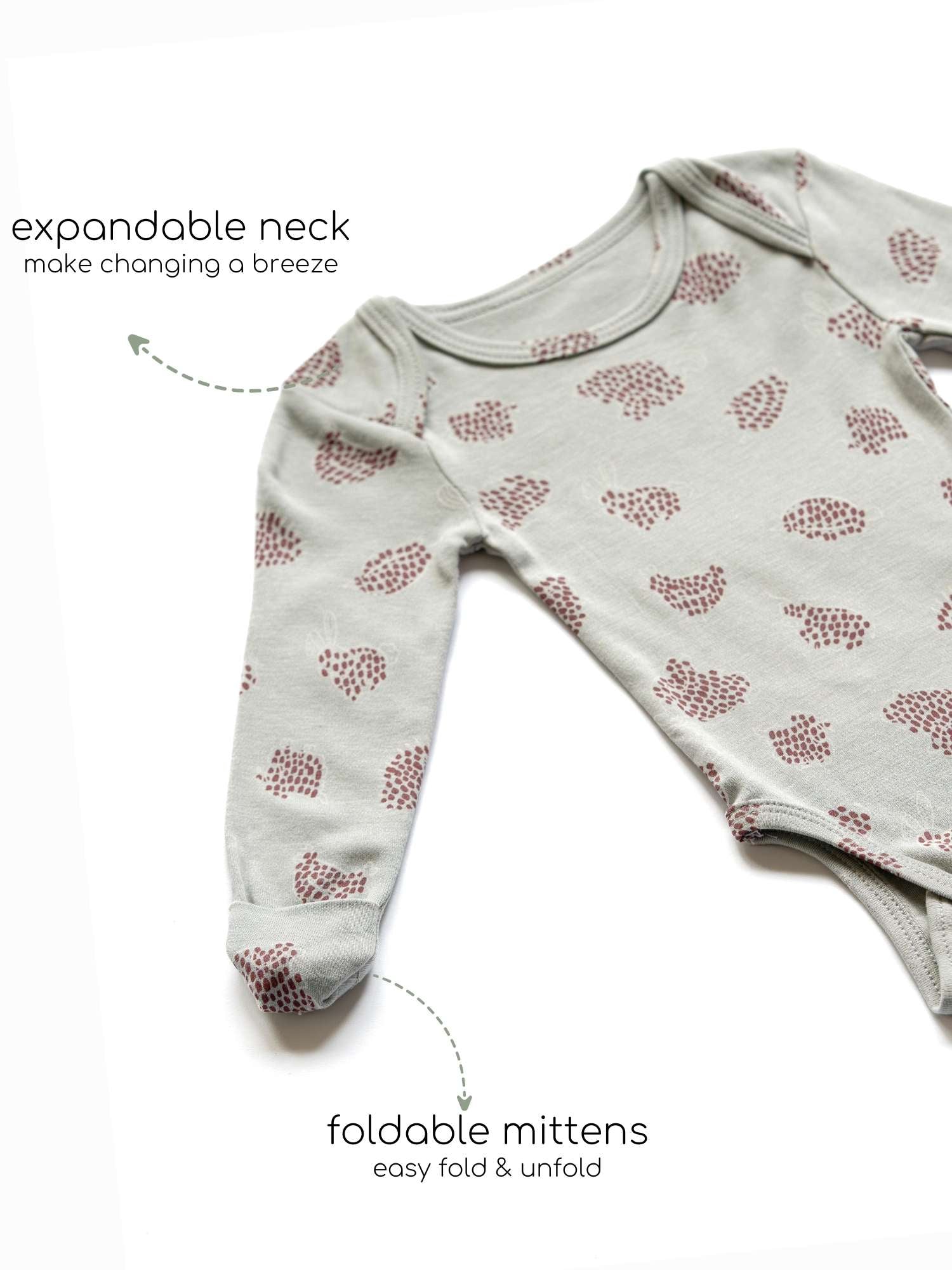 long sleeve bamboo bodysuit onesie for baby