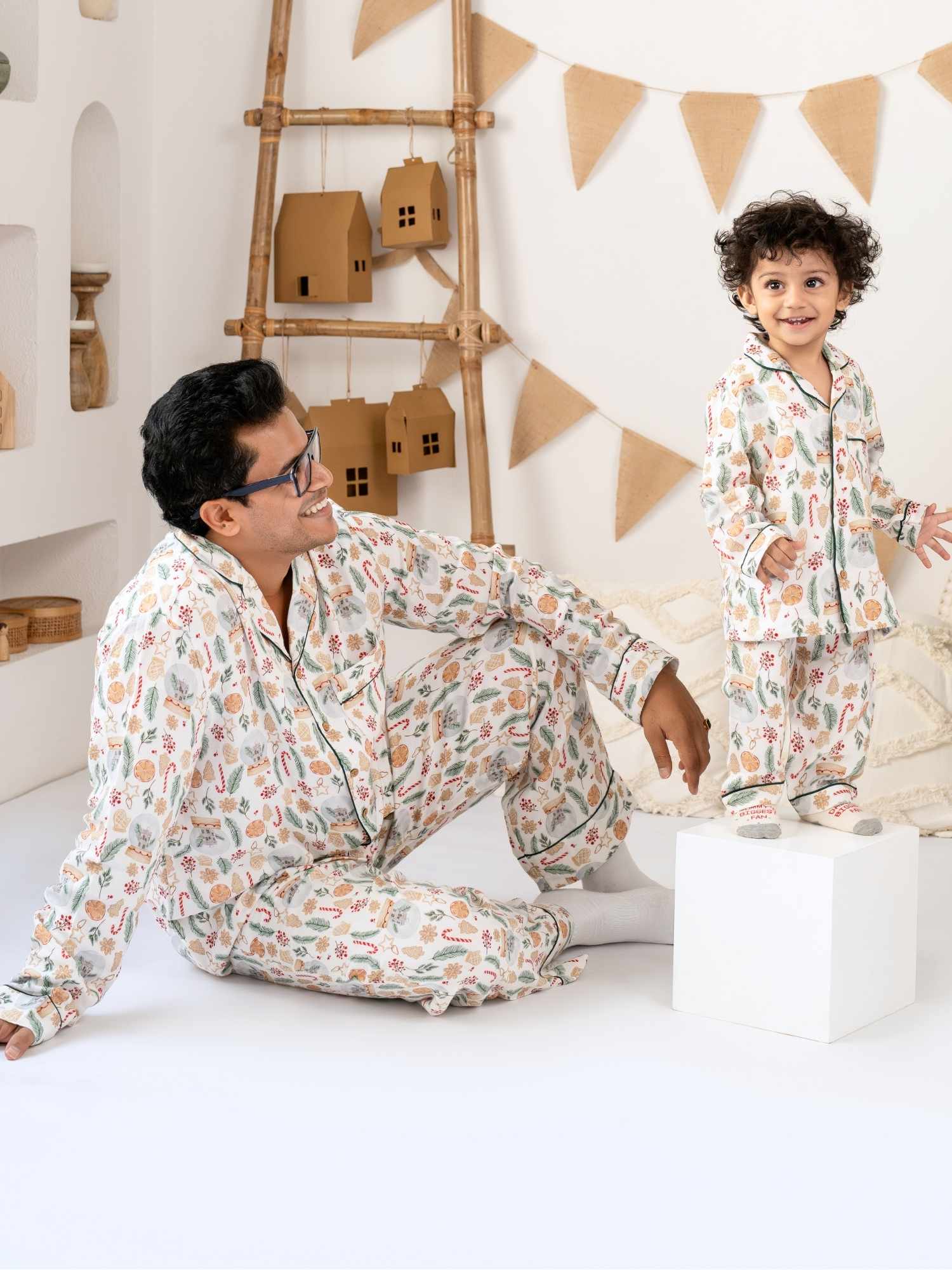 bamboo men's muslin pyjamas - christmas collection